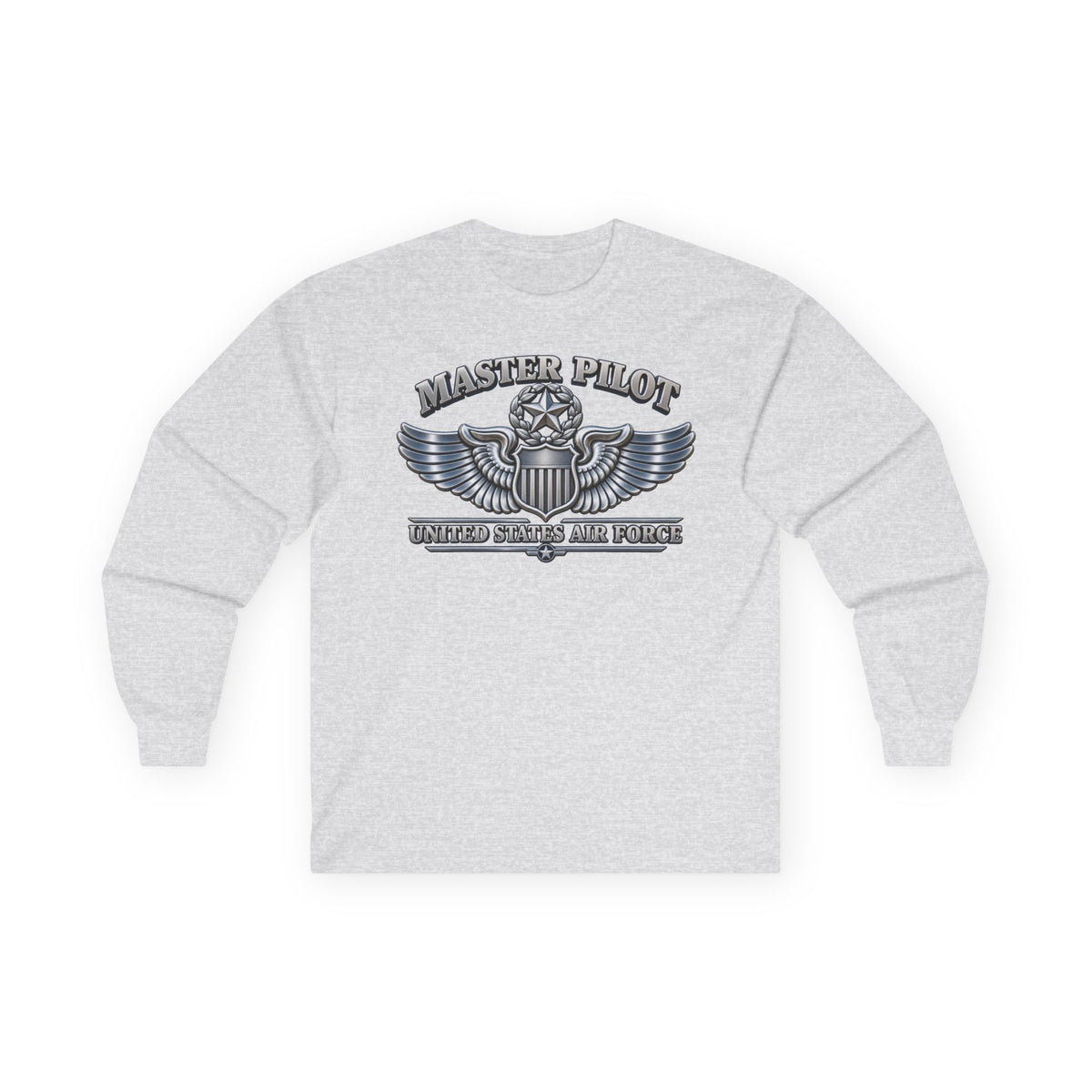 Unisex Ultra Cotton Long Sleeve Tee - USAF - Master Pilot Badge - United States Air Force - 3D - Enhanced