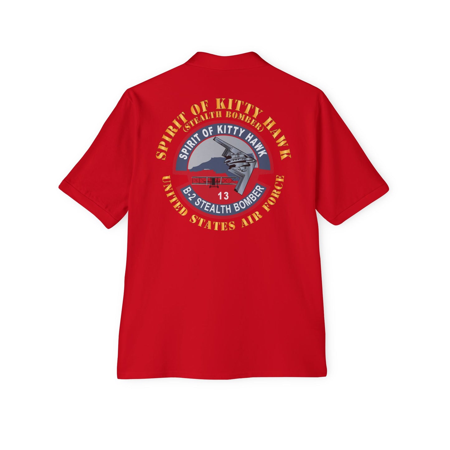 Men's Piqué Polo - USAF - B2 - Spirit of Kitty Hawk - Stealth Bomber X 300