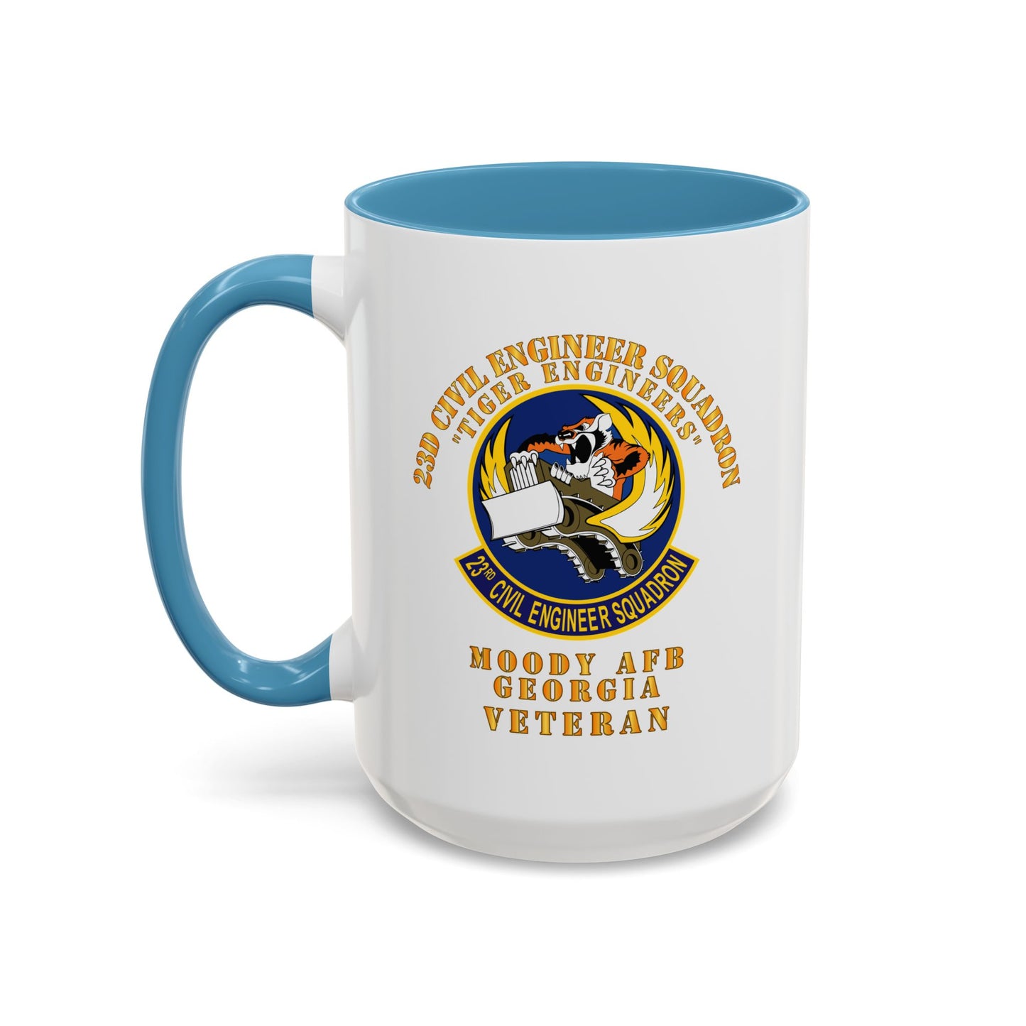 Accent Coffee Mug (11oz & 15oz) - USAF - 23d Civil Engineer Squadron - Tiger Engineers - Moody AFB, GA