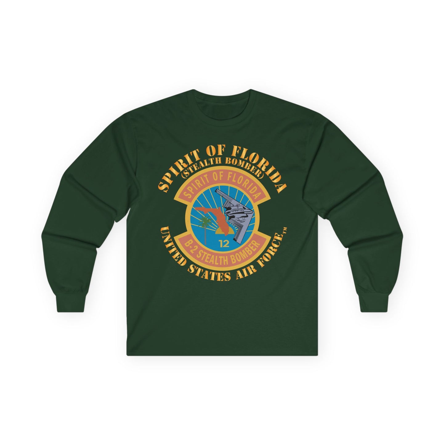 Unisex Ultra Cotton Long Sleeve Tee - USAF - B2 - Spirit of Florida - Stealth Bomber X 300