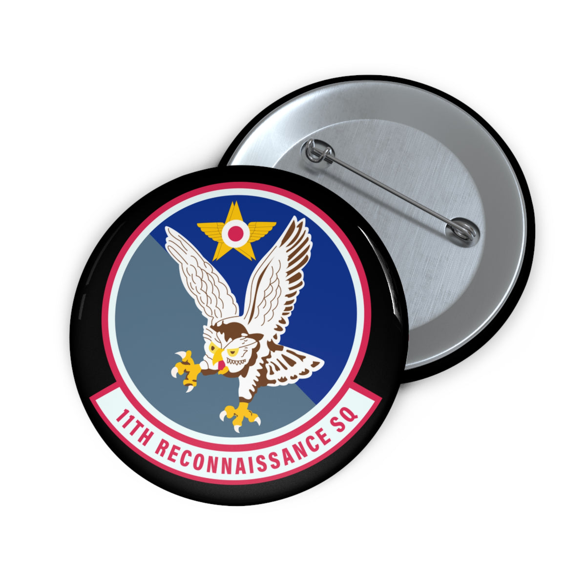 Custom Pin Button - USAF - 11th Attack Squadron wo txt