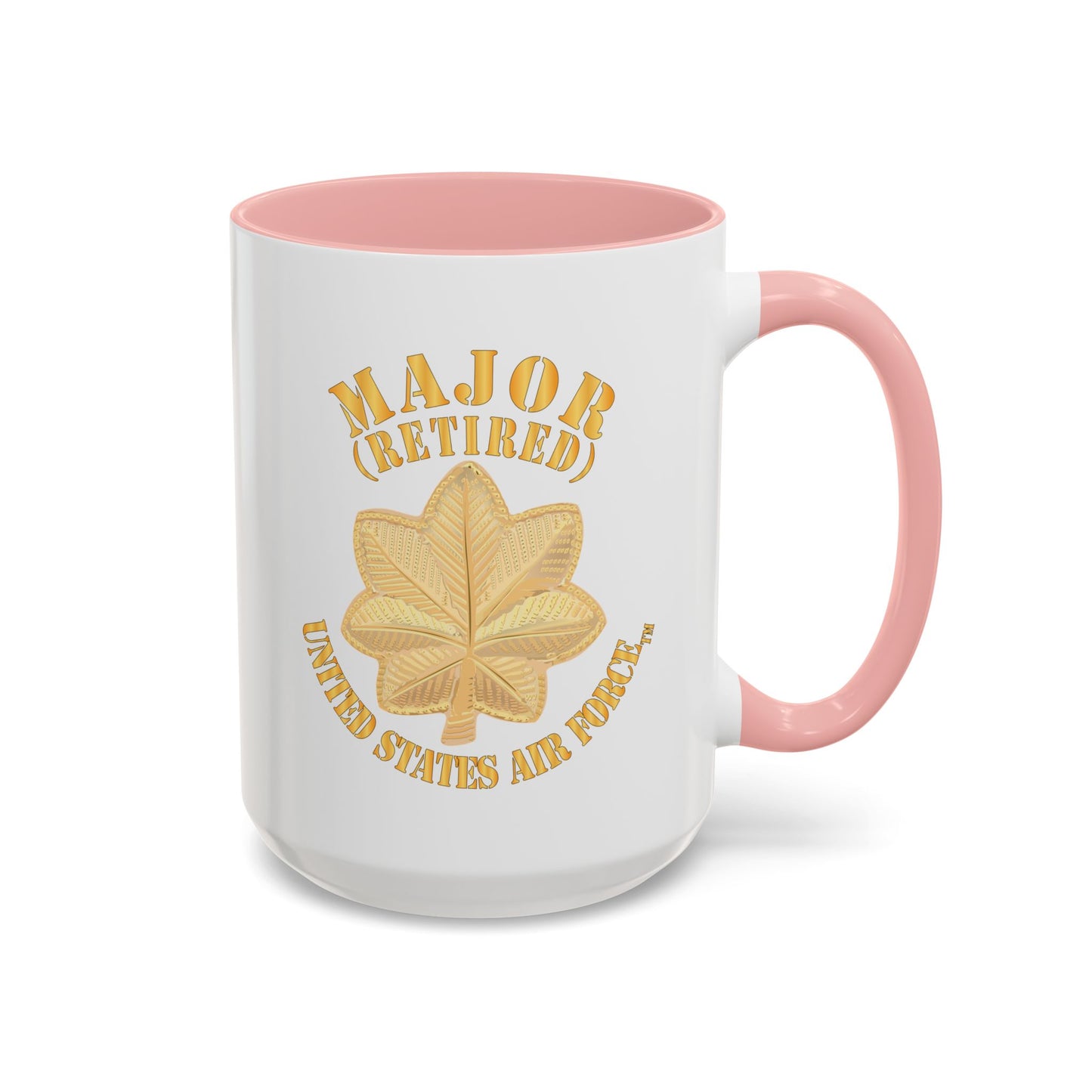 Accent Coffee Mug (11oz & 15oz) - USAF - Major - Retired X 300
