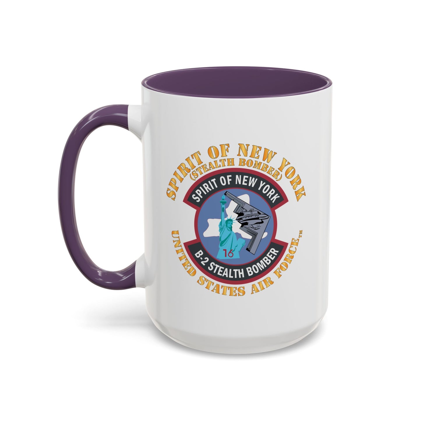 Accent Coffee Mug (11oz & 15oz) - USAF - B2 - Spirit of New York - Stealth Bomber X 300