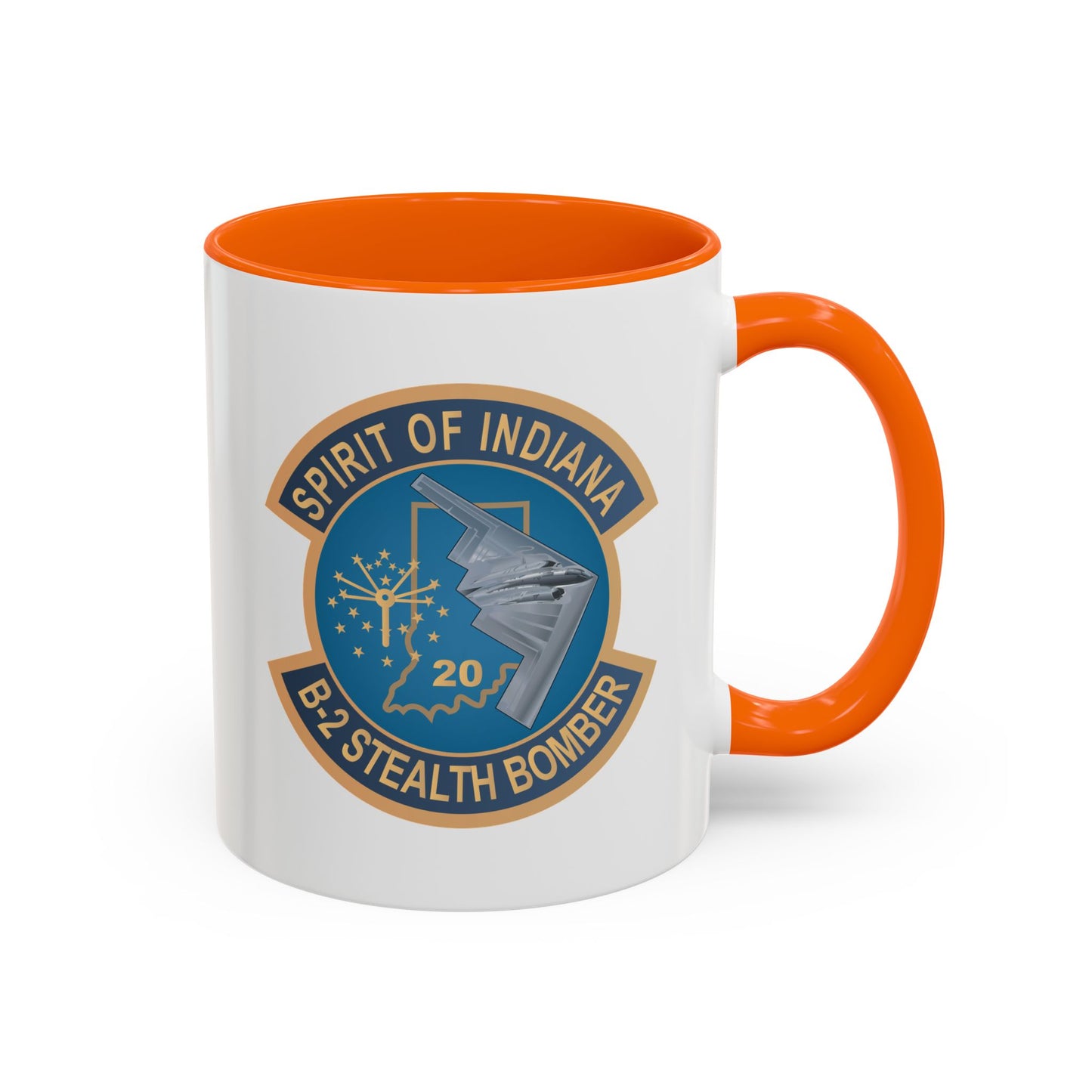 Accent Coffee Mug (11oz & 15oz) - USAF - B2 - Spirit of Indiana - Stealth Bomber wo txt X 300