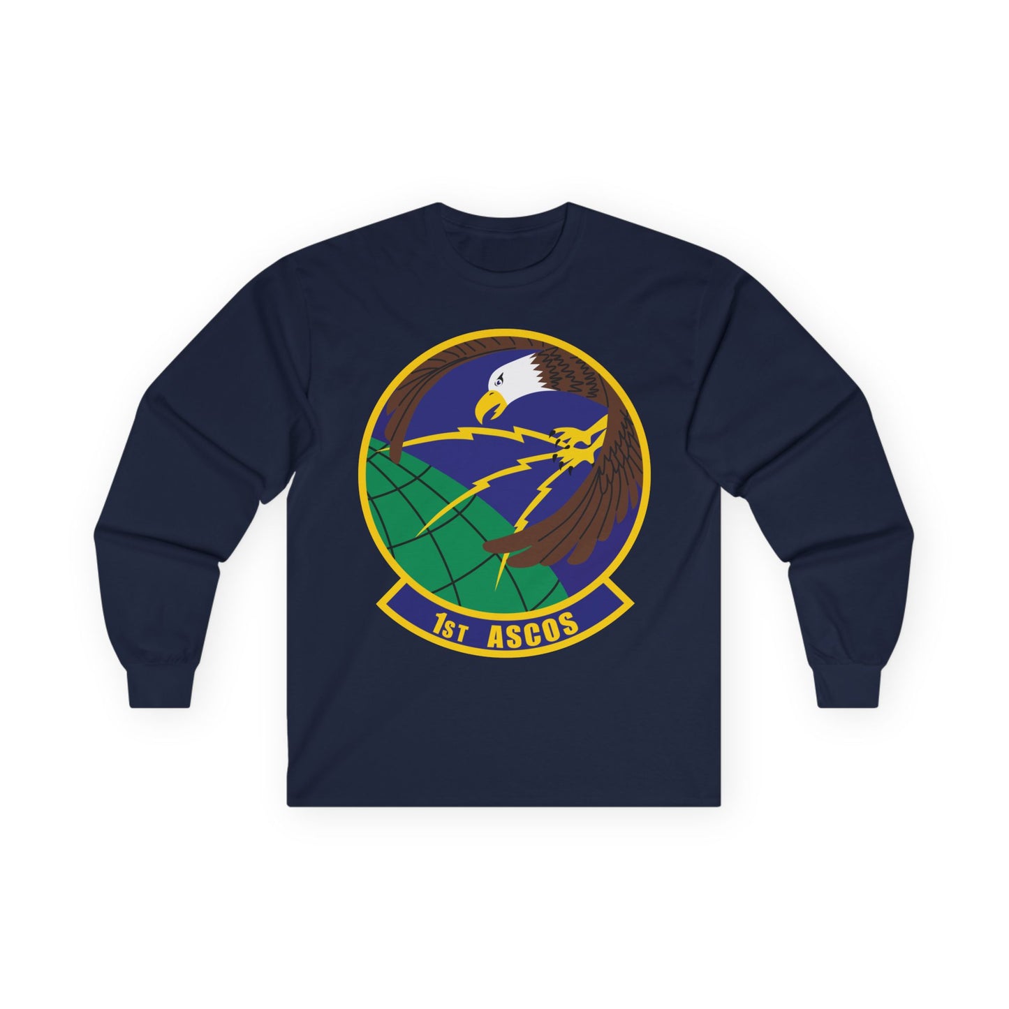 Unisex Ultra Cotton Long Sleeve Tee - USAF - 1st Air & Space Communications Operations Sq wo txt X 300