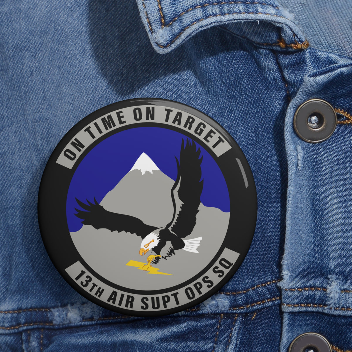 Custom Pin Button - USAF - 13th Air Support Operations Squadron wo txt
