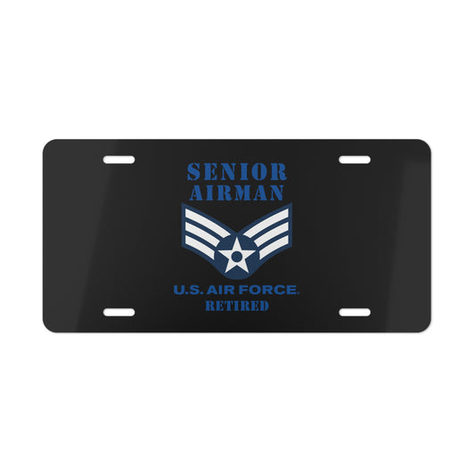License Plate - USAF - Senior Airman (E4) - 2020 - Retired