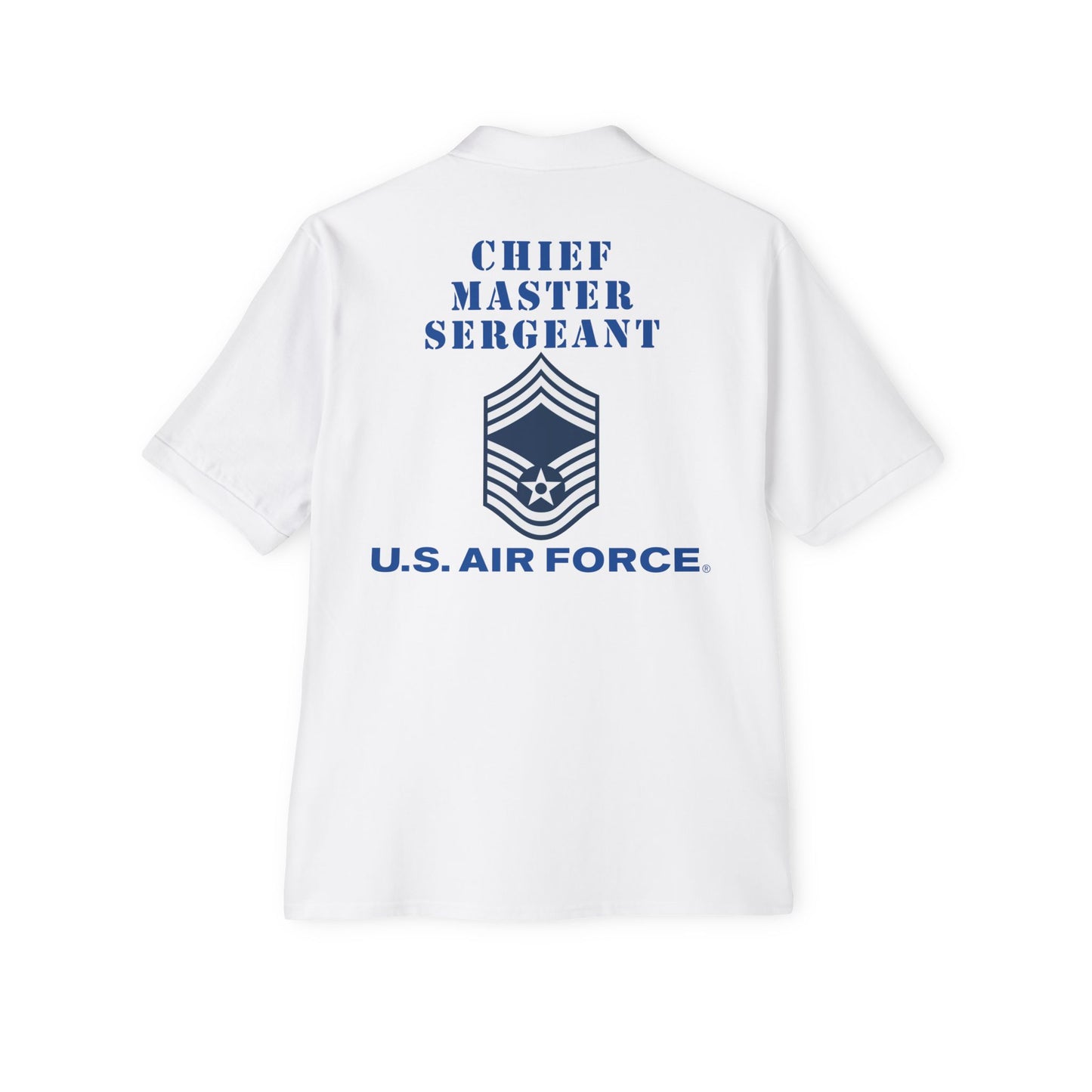 Men's Piqué Polo - USAF - Chief Master Sergeant (E9a) - 2020 - US Air Force w Text X 300