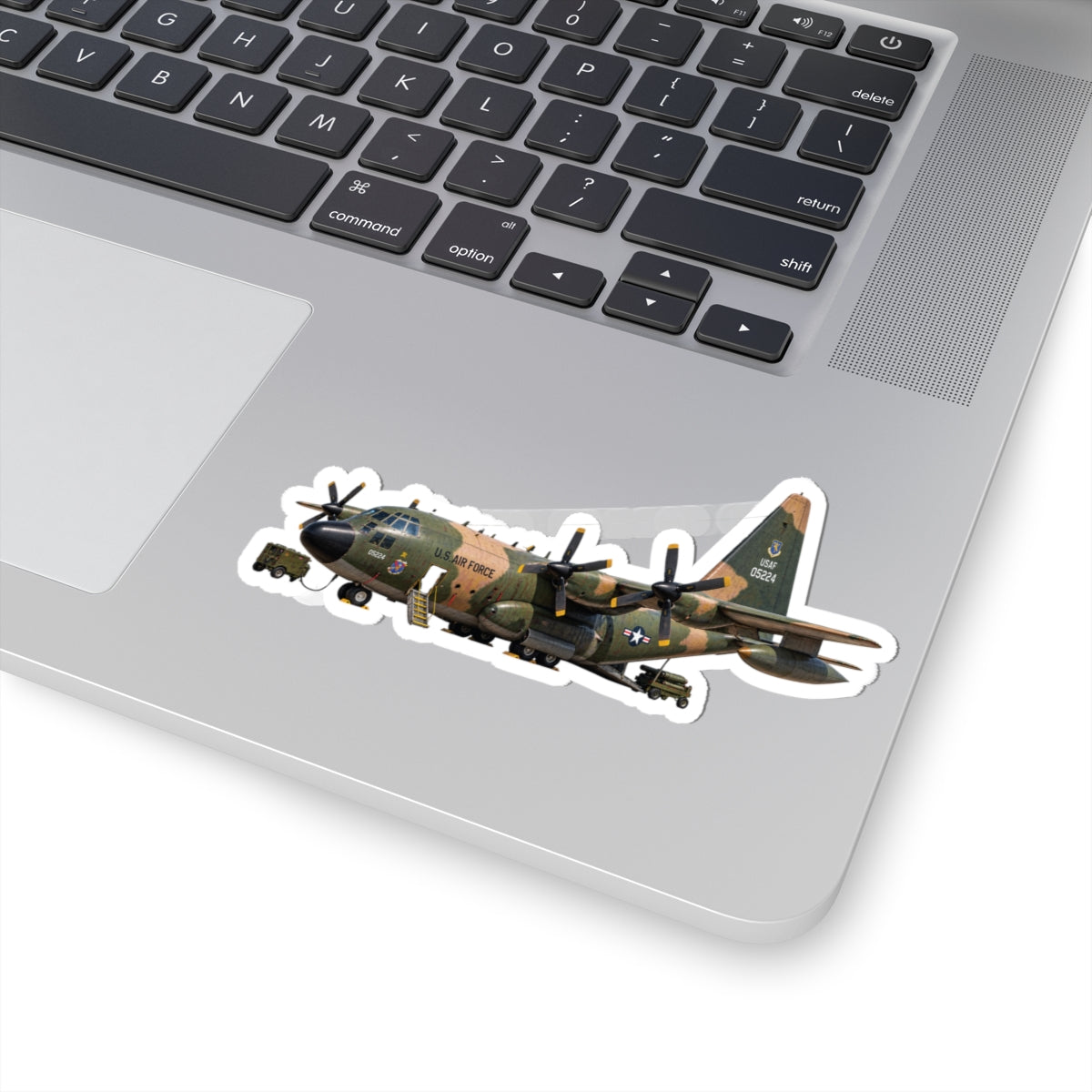 Kiss-Cut Stickers - C-130  Aircraft - Camo - Landing - Parked - Static