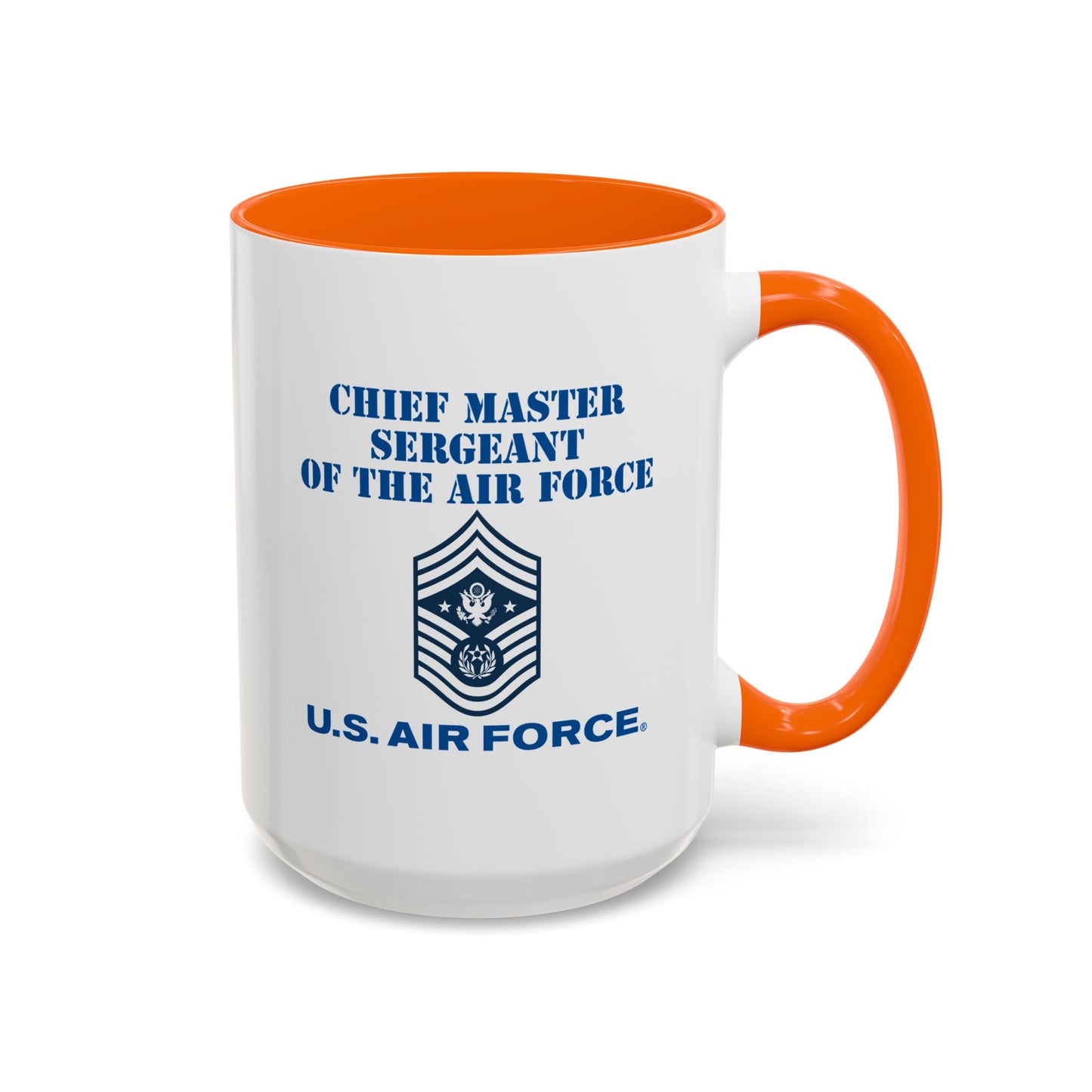 Accent Coffee Mug (11oz & 15oz) - USAF - Chief Master Sergeant of the Air Force (E9d) - US Air Force w Text X 300