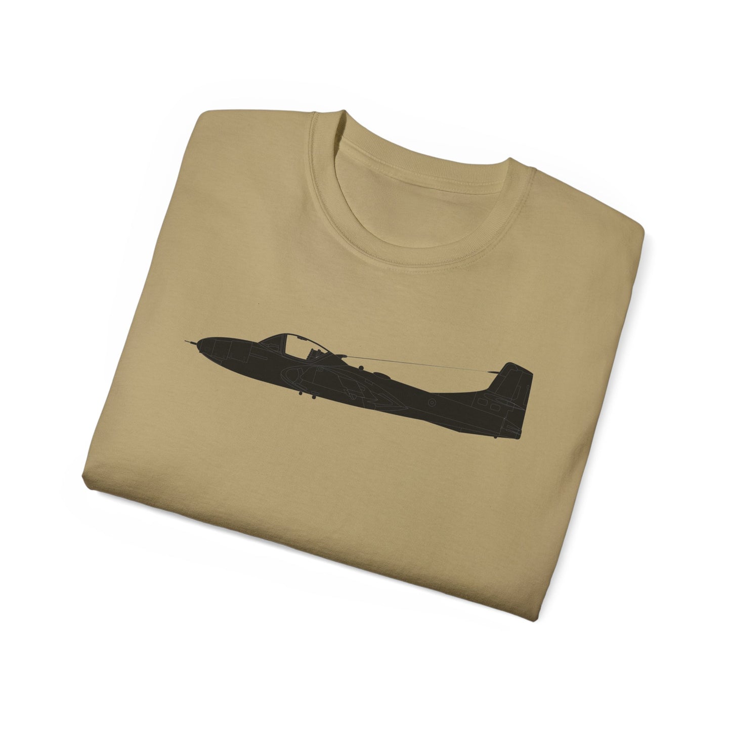 Unisex Ultra Cotton Tee - Aircraft - T-37-Trainer - Top - Black - Metal X 300