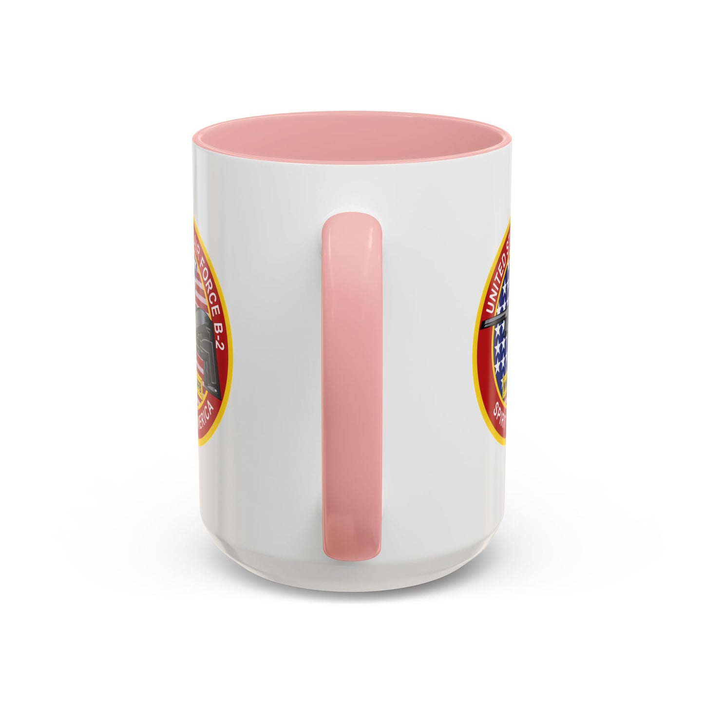 Accent Coffee Mug (11oz & 15oz) - USAF - B2 - Spirit - Stealth Bomber wo Txt