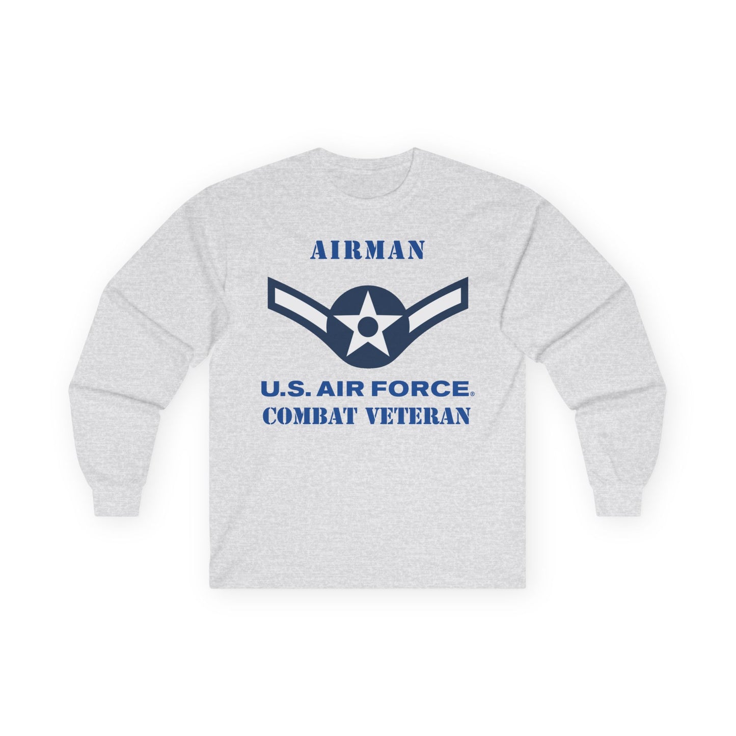 Unisex Ultra Cotton Long Sleeve Tee - USAF - Airman (E2) - 2020 - US Air Force - Combat Veteran