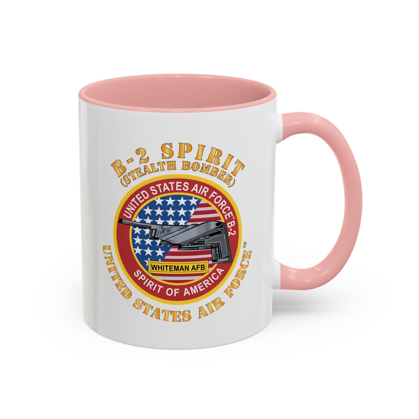 Accent Coffee Mug (11oz & 15oz) - USAF - B2 - Spirit - Stealth Bomber X 300