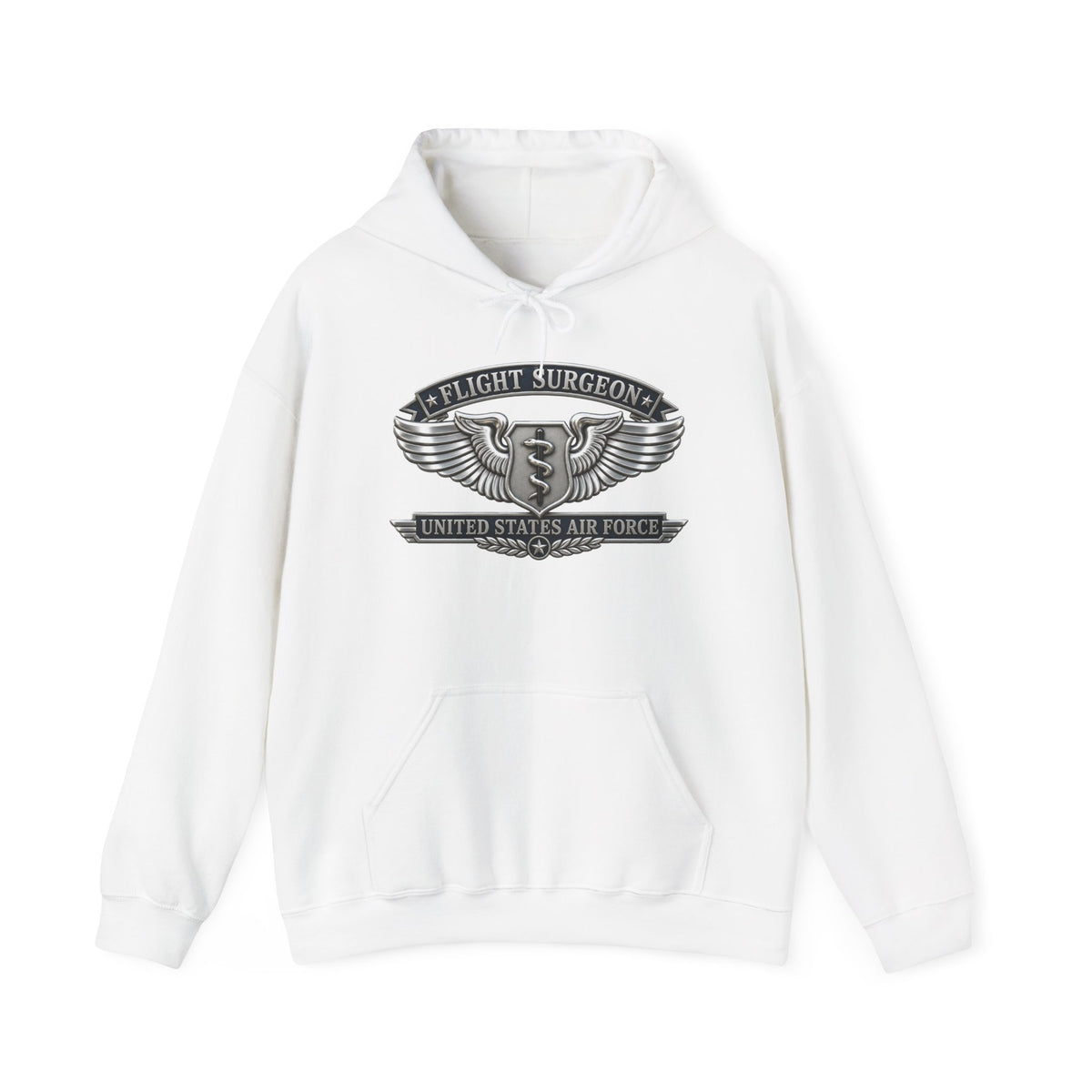Unisex Heavy Blend Hooded Sweatshirt - USAF - Flight Surgeon Badge - United States Air Force - 3D - Enhanced