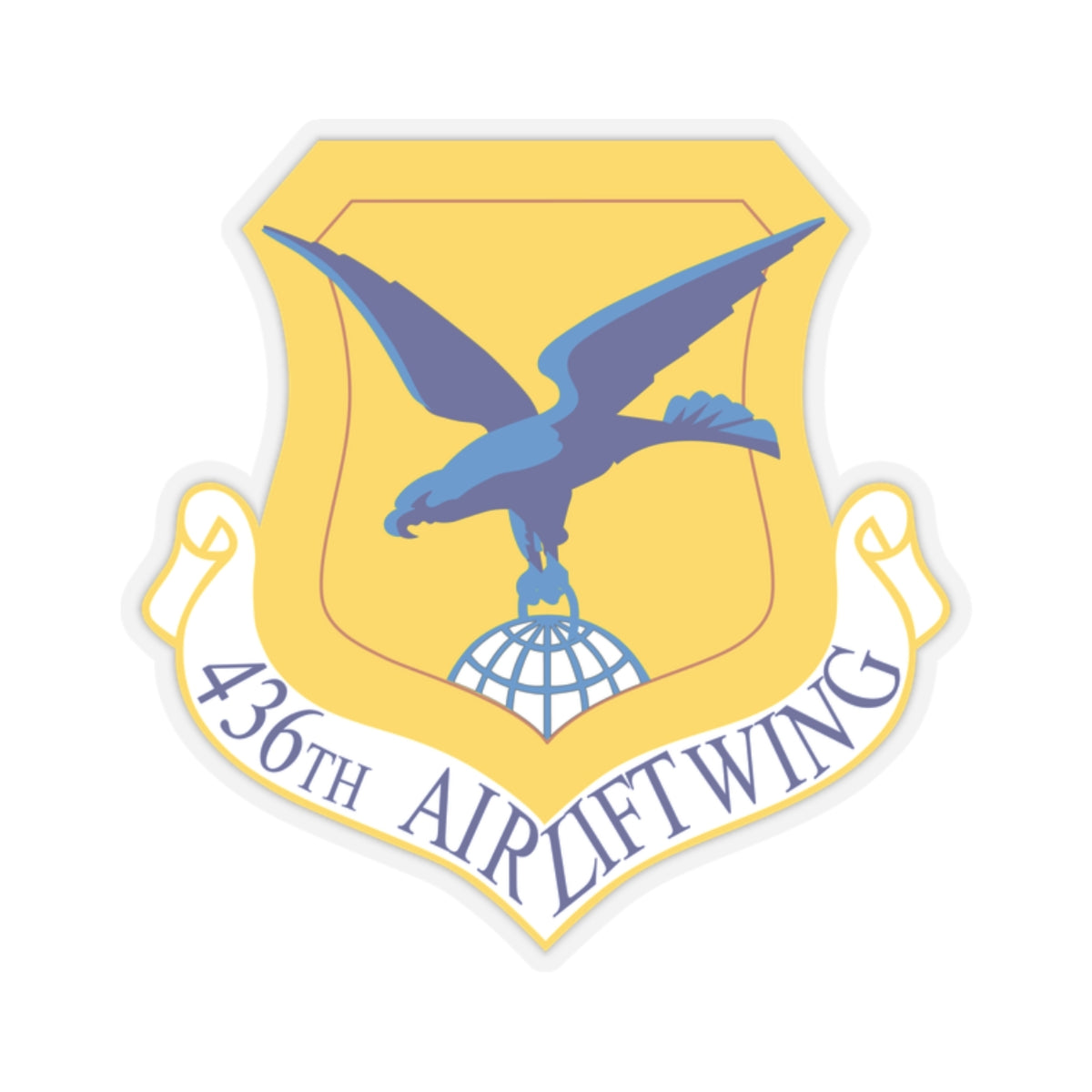 Kiss-Cut Stickers - USAF - 436th Airlift Wing wo Txt X 300