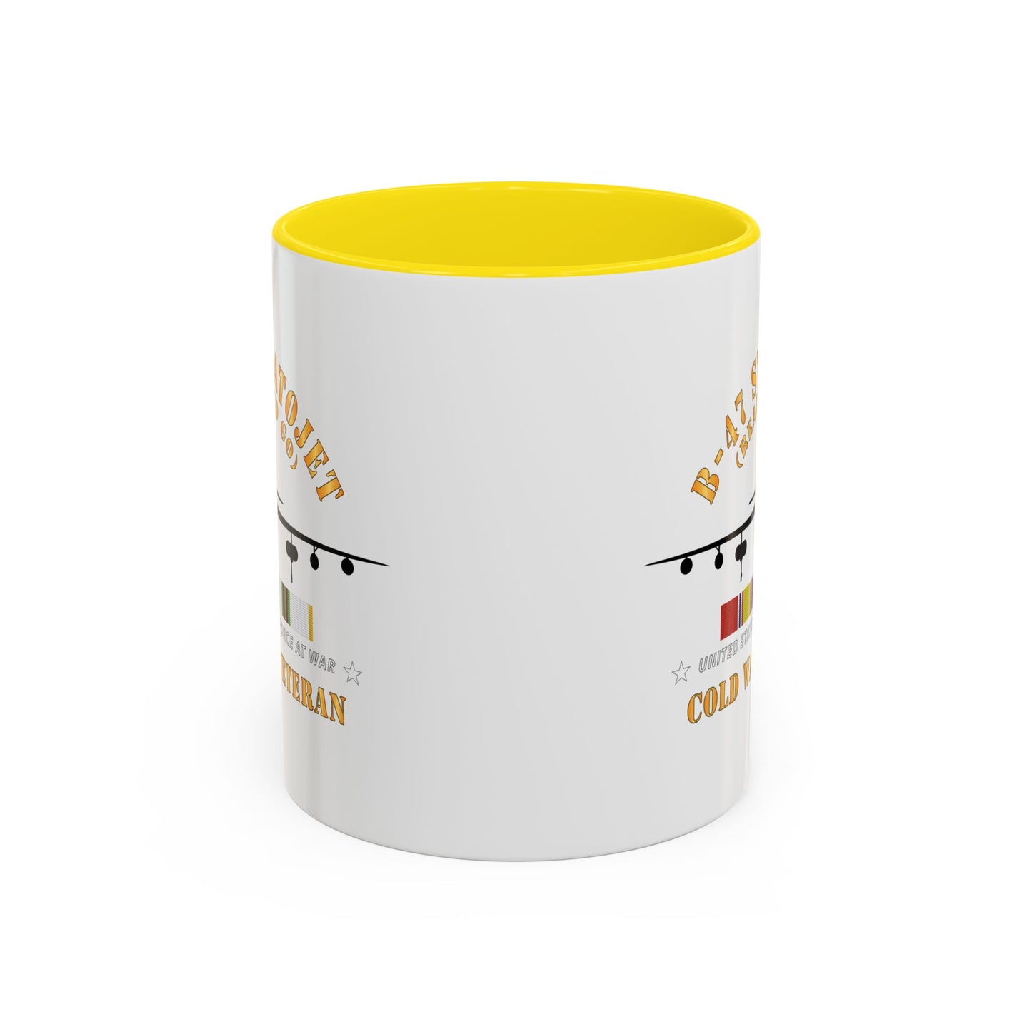 Accent Coffee Mug (11oz & 15oz) - USAF - B-47 Stratojet - Ready to Go - Silhouette - Cold War Veteran X 300