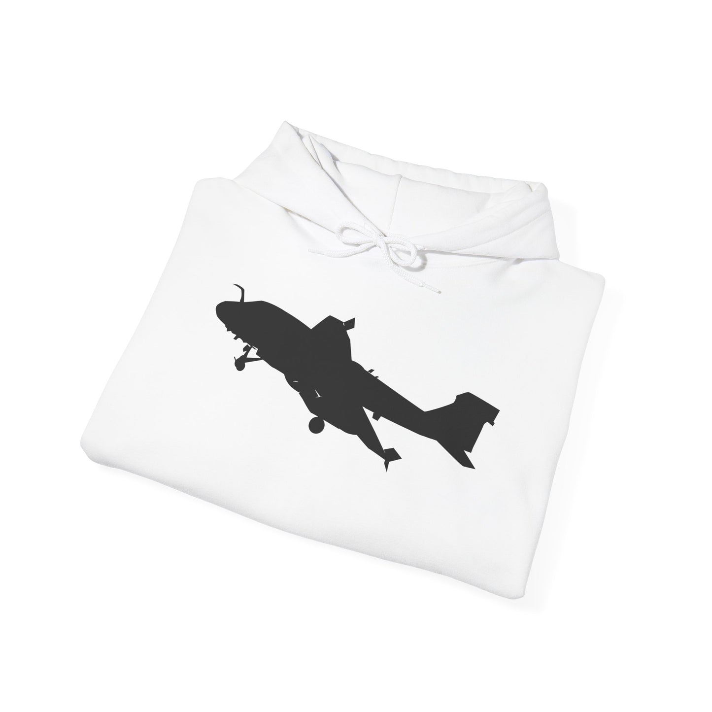 Unisex Heavy Blend Hooded Sweatshirt - Aircraft - Navy - A-6A Intruder - Silhouette X 300