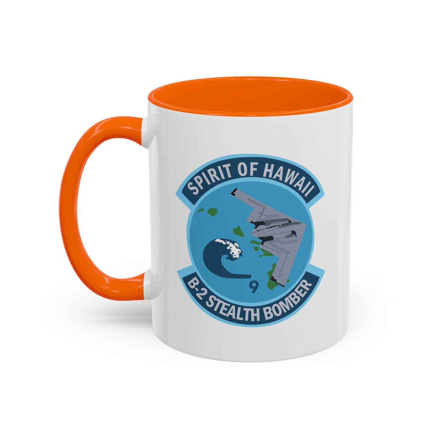Accent Coffee Mug (11oz & 15oz) - USAF - B2 - Spirit of Hawaii - Stealth Bomber wo txt X 300