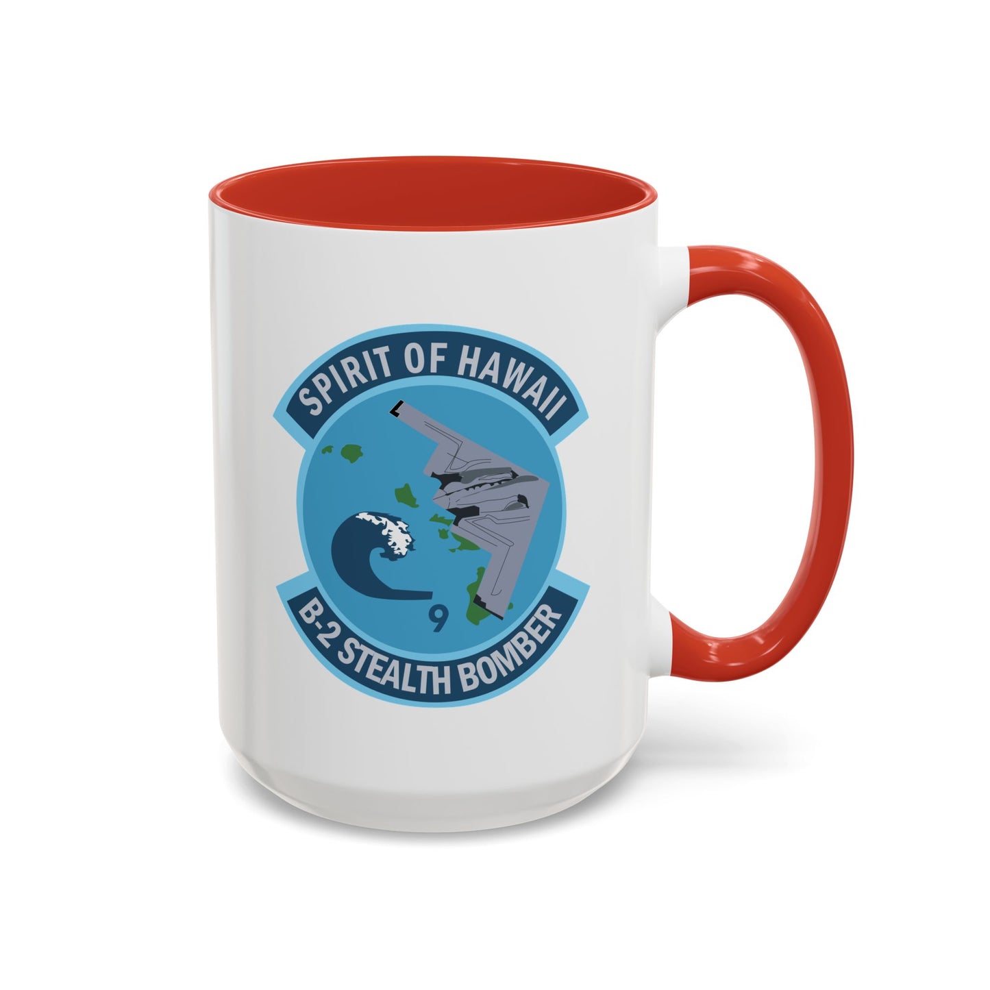 Accent Coffee Mug (11oz & 15oz) - USAF - B2 - Spirit of Hawaii - Stealth Bomber wo txt X 300
