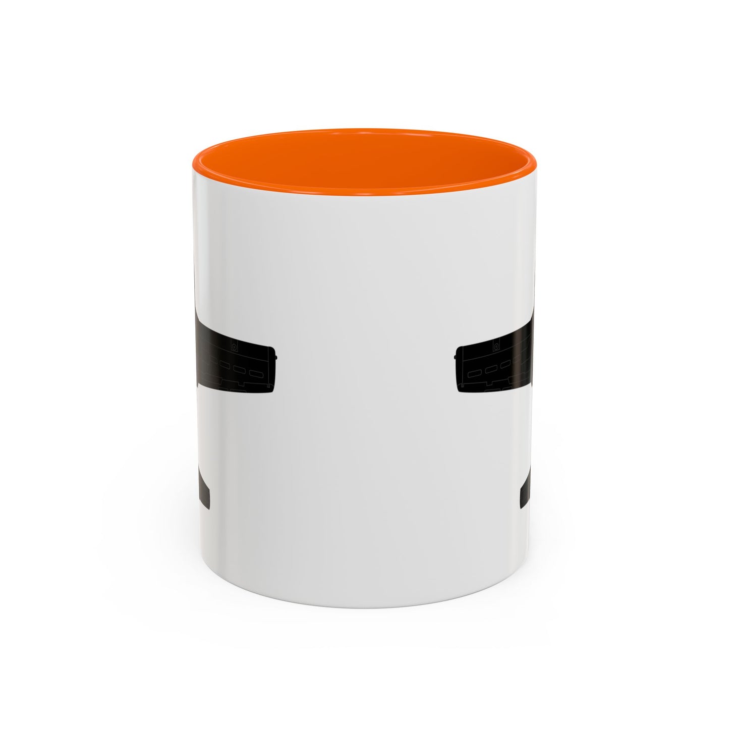 Accent Coffee Mug (11oz & 15oz) - Aircraft - T-37-Trainer - Top - Black - Metal X 300