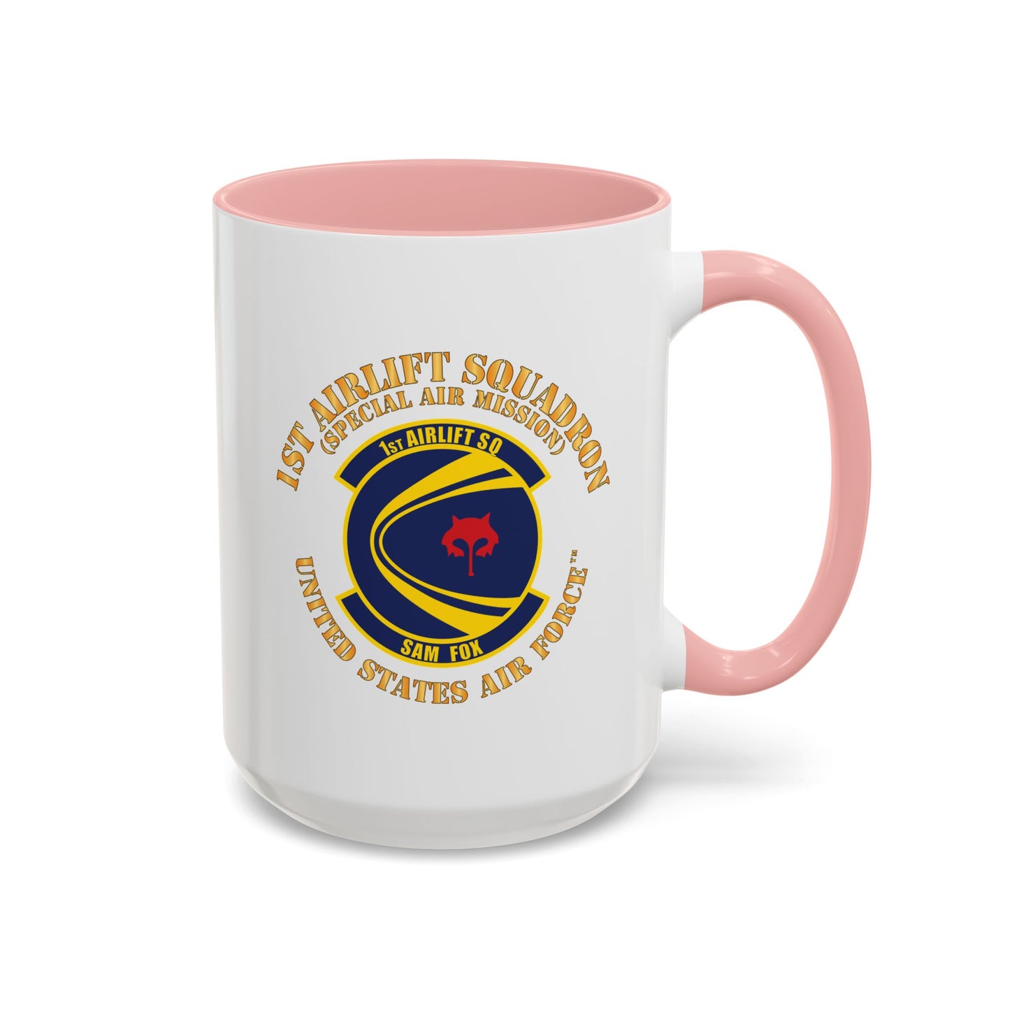 Accent Coffee Mug (11oz & 15oz) - USAF - 1st Airlift Squadron X 300