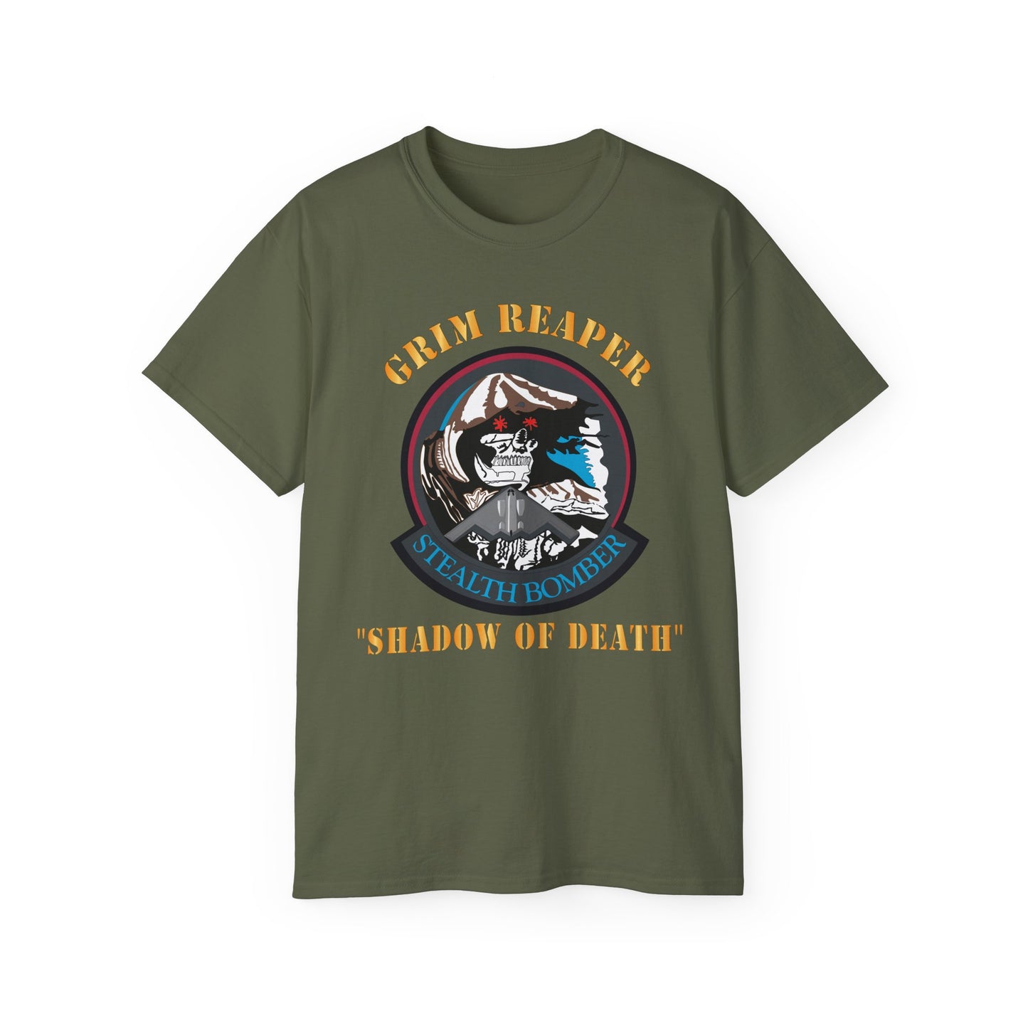 Unisex Ultra Cotton Tee - USAF - B2 - Grim Reaper - Stealth Bomber X 300