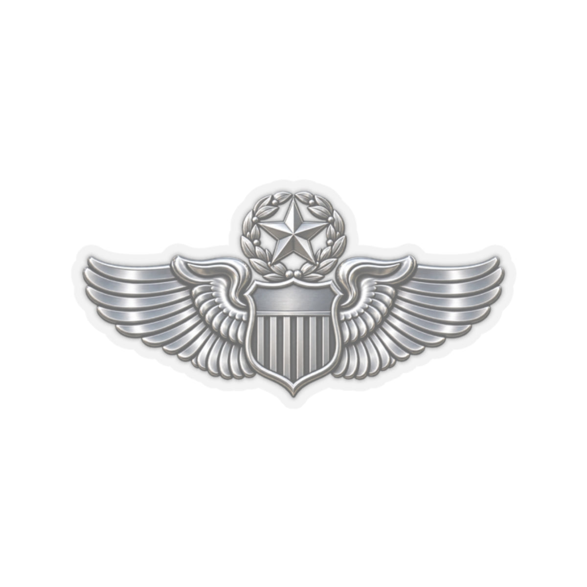 Kiss-Cut Stickers - USAF - Master Pilot Badge wo txt - 3D - Enhanced