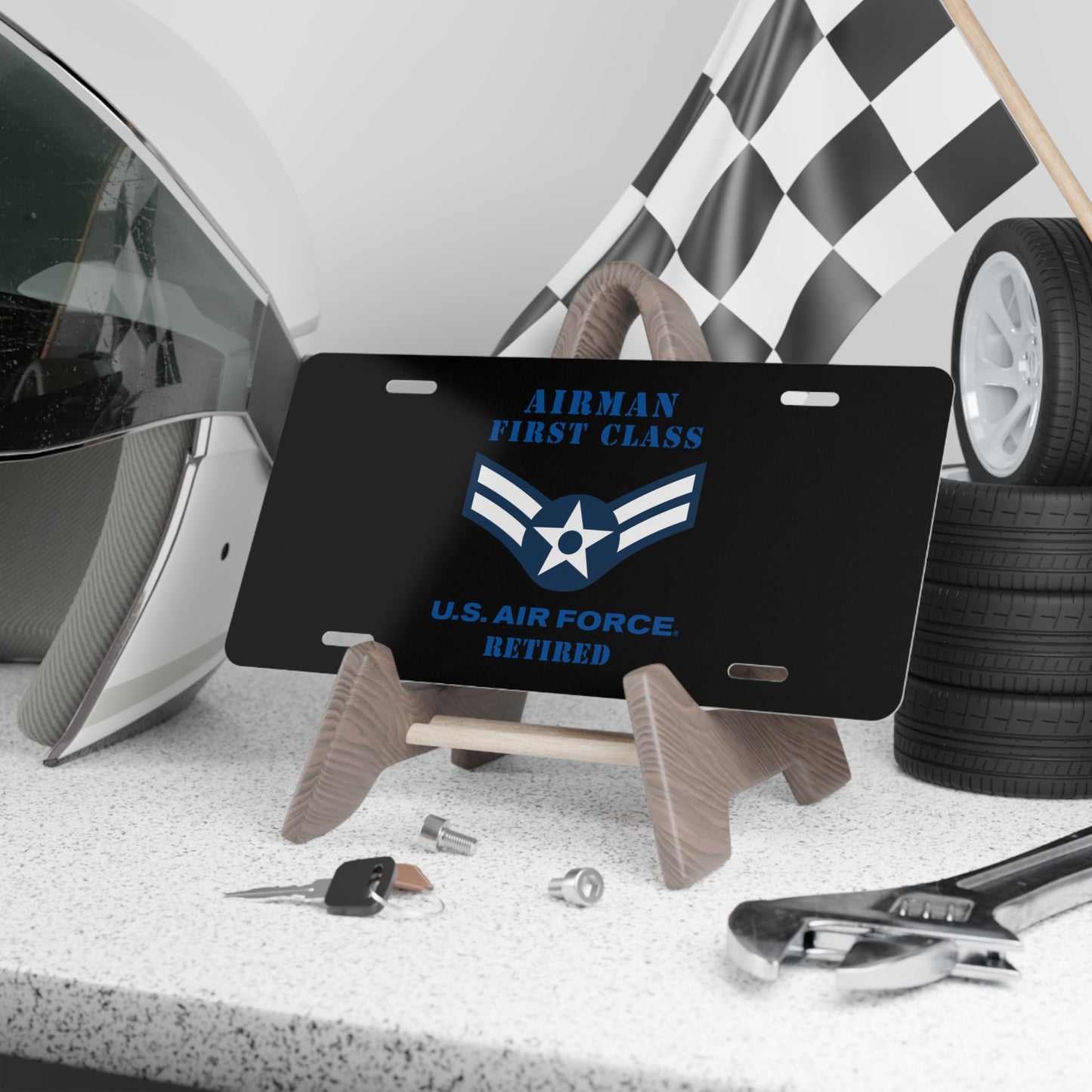 License Plate - USAF - Airman - First Class (E3) - 2020 - Retired