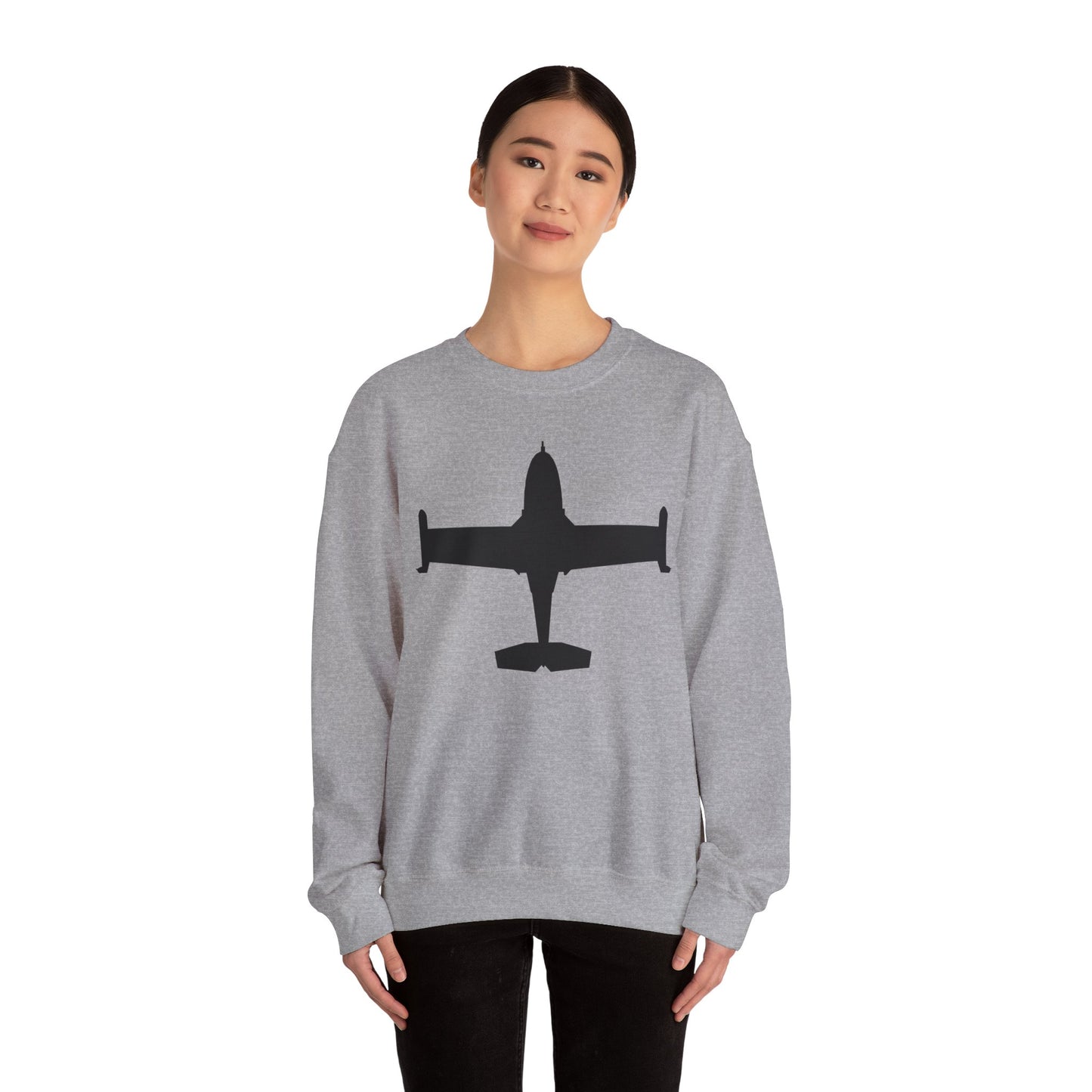 Crewneck Sweatshirt - Aircraft - A-37-Trainer - Top - Silhouette X 300