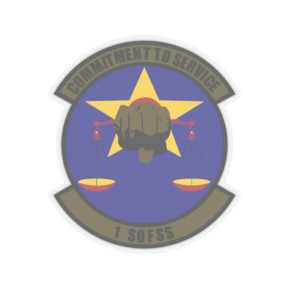 Kiss-Cut Stickers - USAF - 1st Special Operations Force Support Sq wo txt X 300