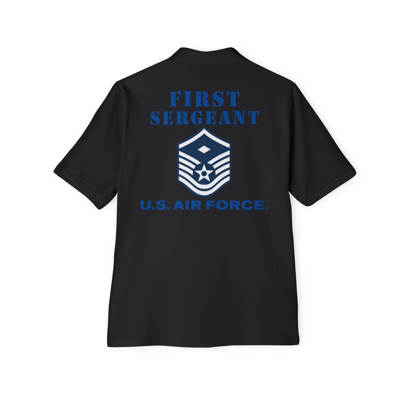 Men's Piqué Polo - USAF - First Sergeant (E7b) - 2020 - US Air Force w Text X 300