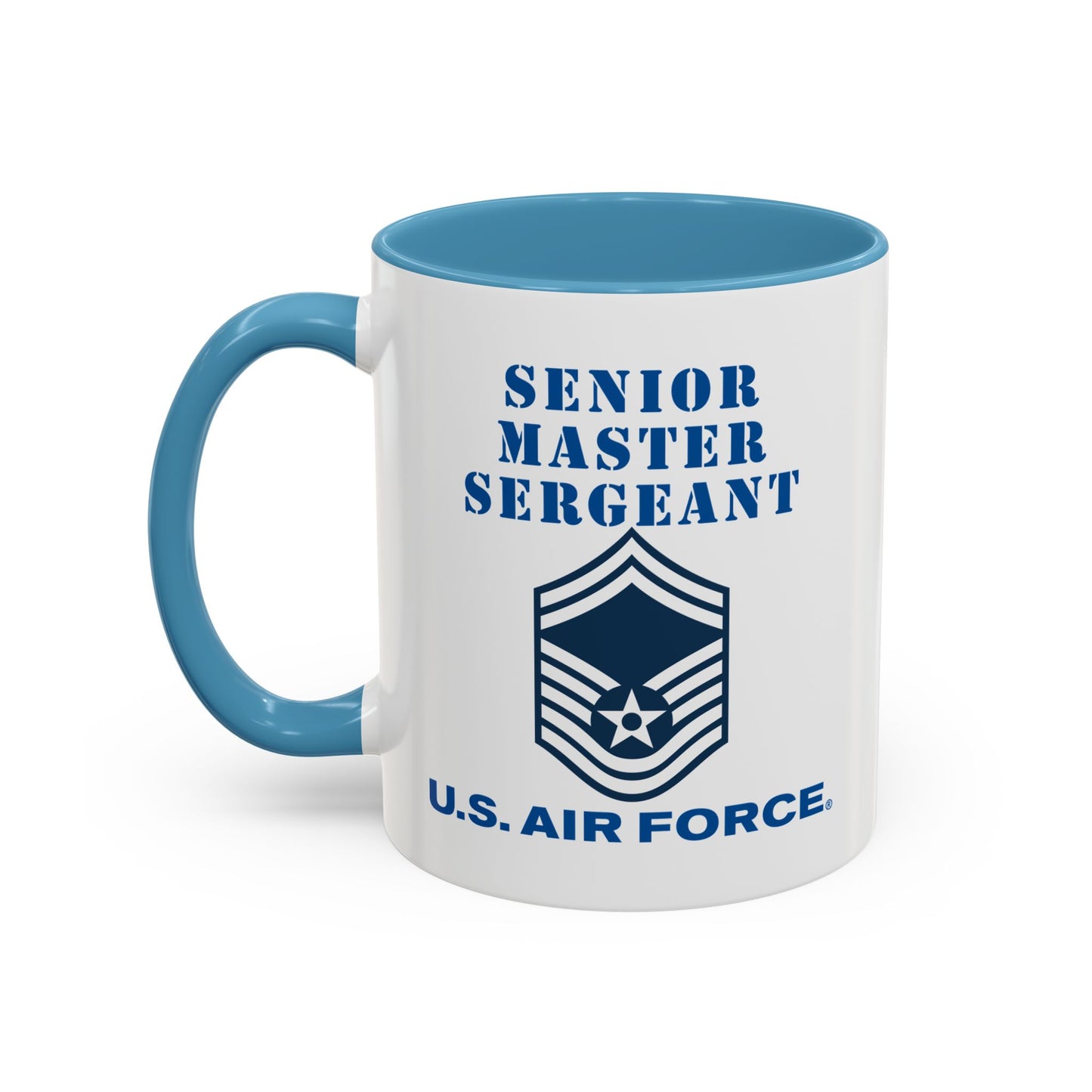 Accent Coffee Mug (11oz & 15oz) - USAF - Senior Master Sergeant (E8a) - 2020 - US Air Force w Text X 300