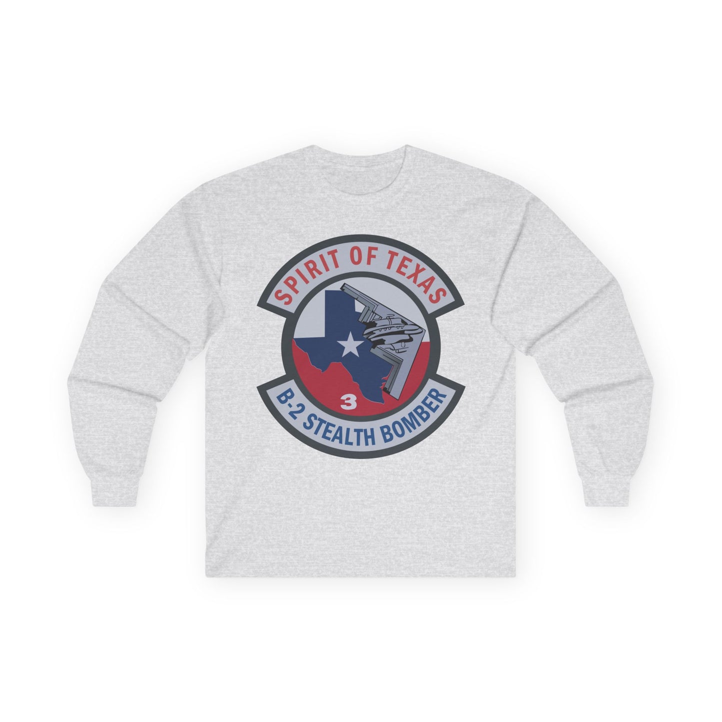 Unisex Ultra Cotton Long Sleeve Tee - USAF - B2 - Spirit of Texas - Stealth Bomber wo txt X 300
