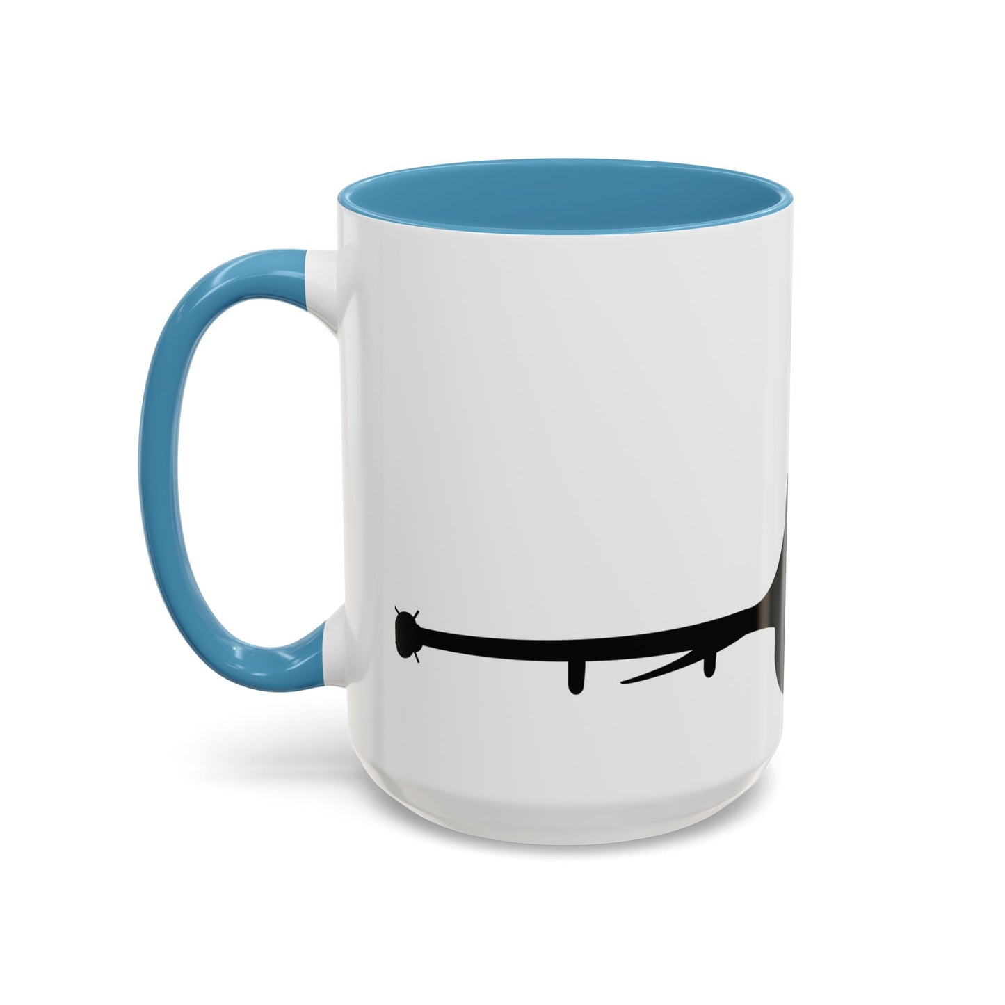 Accent Coffee Mug (11oz & 15oz) - Aircraft - F-16 - Front - Silhouette wo Txt X 300