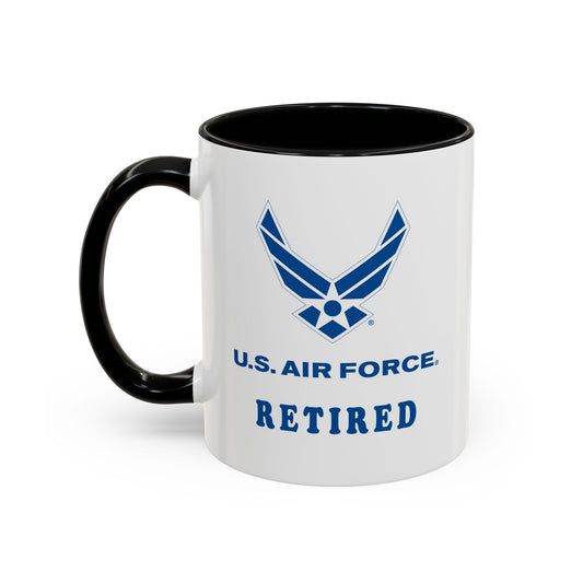 Accent Coffee Mug (11oz & 15oz) - USAF - Air Force - Retired X 300