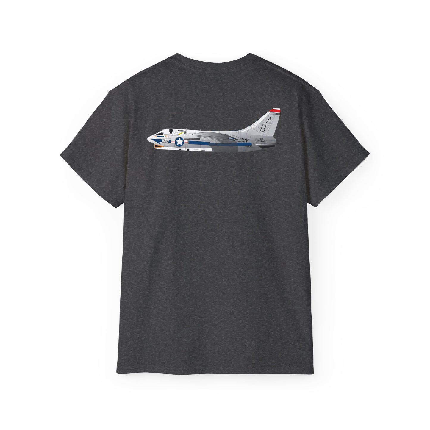 Unisex Ultra Cotton Tee - Aircraft - Navy - A-7B Corsair II - Side X 300