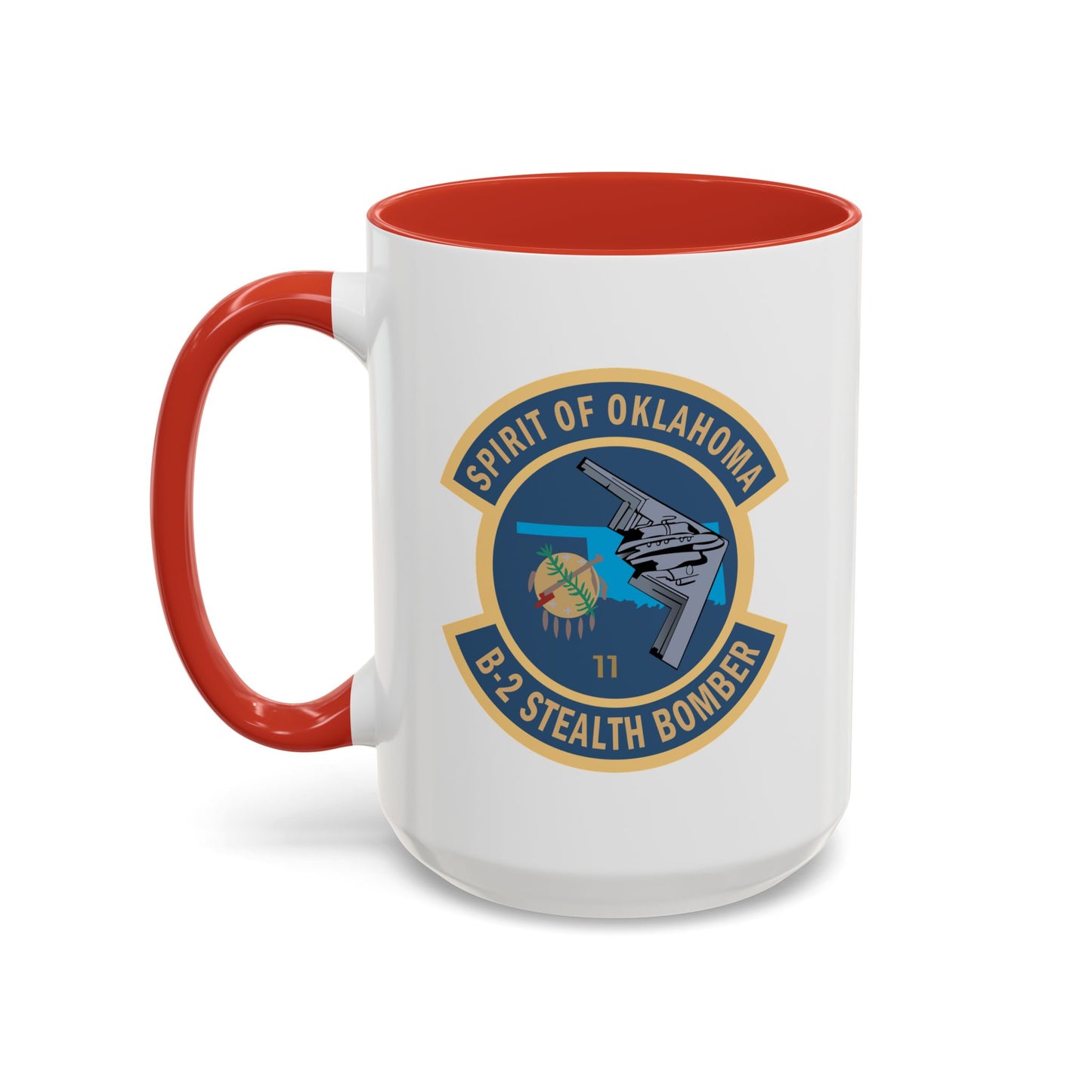 Accent Coffee Mug (11oz & 15oz) - USAF - B2 - Spirit of Oklahoma - Stealth Bomber wo txt X 300