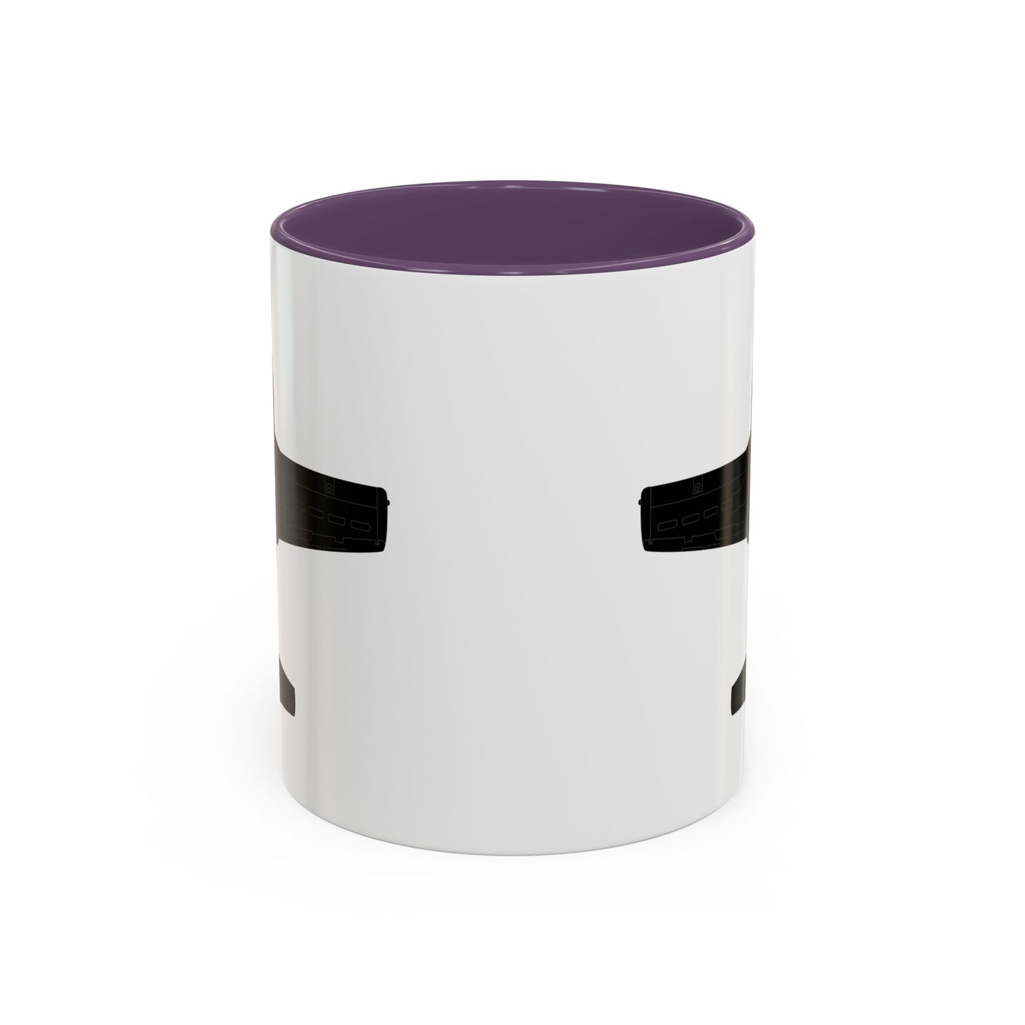 Accent Coffee Mug (11oz & 15oz) - Aircraft - T-37-Trainer - Top - Black - Metal X 300