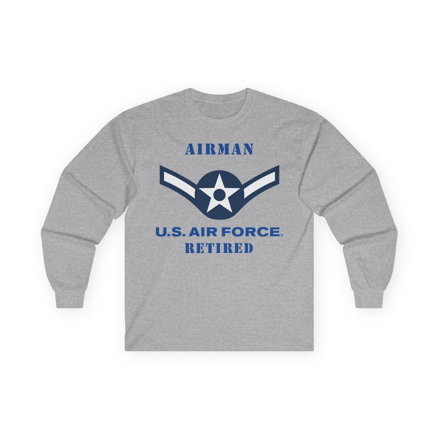 Unisex Ultra Cotton Long Sleeve Tee - USAF - Airman (E2) - 2020 - US Air Force - Retired