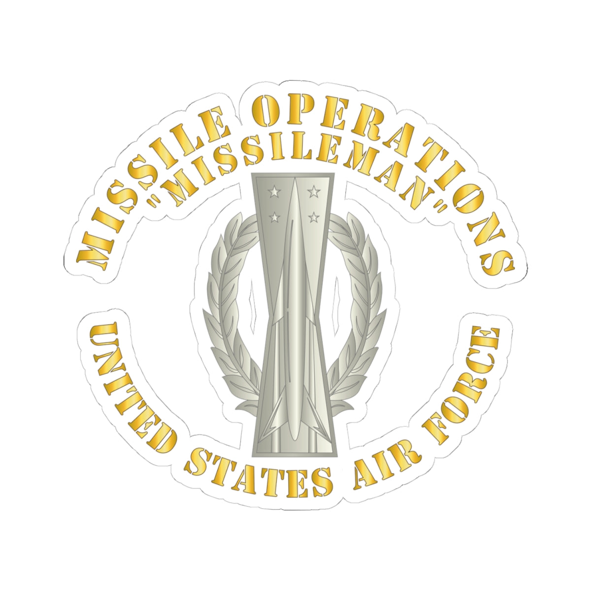 Kiss-Cut Stickers - USAF - Missile Operations - Missileman - Basic