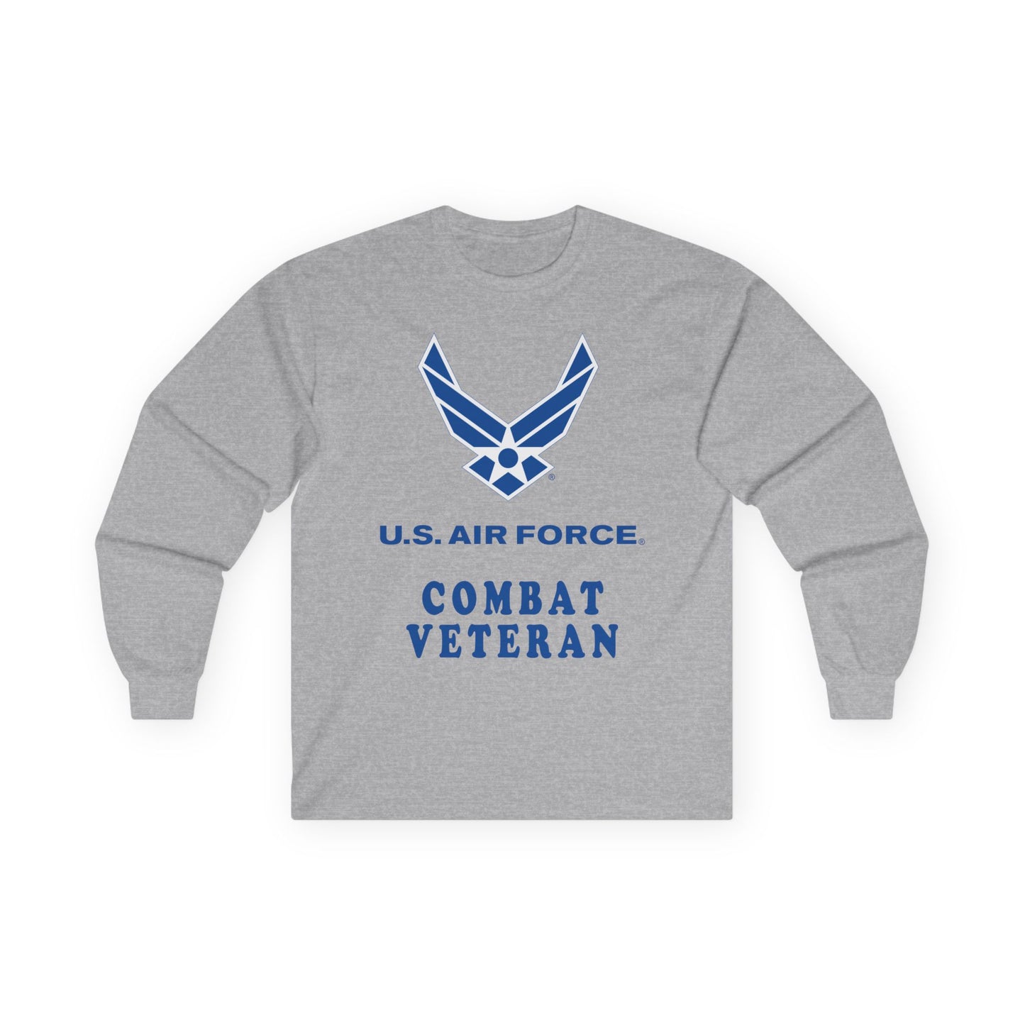 Unisex Ultra Cotton Long Sleeve Tee - USAF - Air Force - Combat Veteran X 300