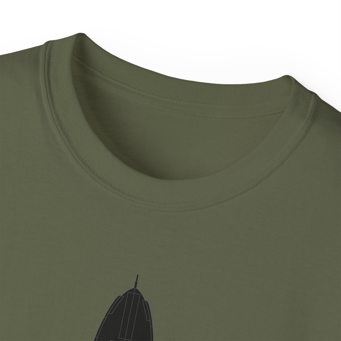 Unisex Ultra Cotton Tee - Aircraft - T-37-Trainer - Bottom - Black - Metal X 300
