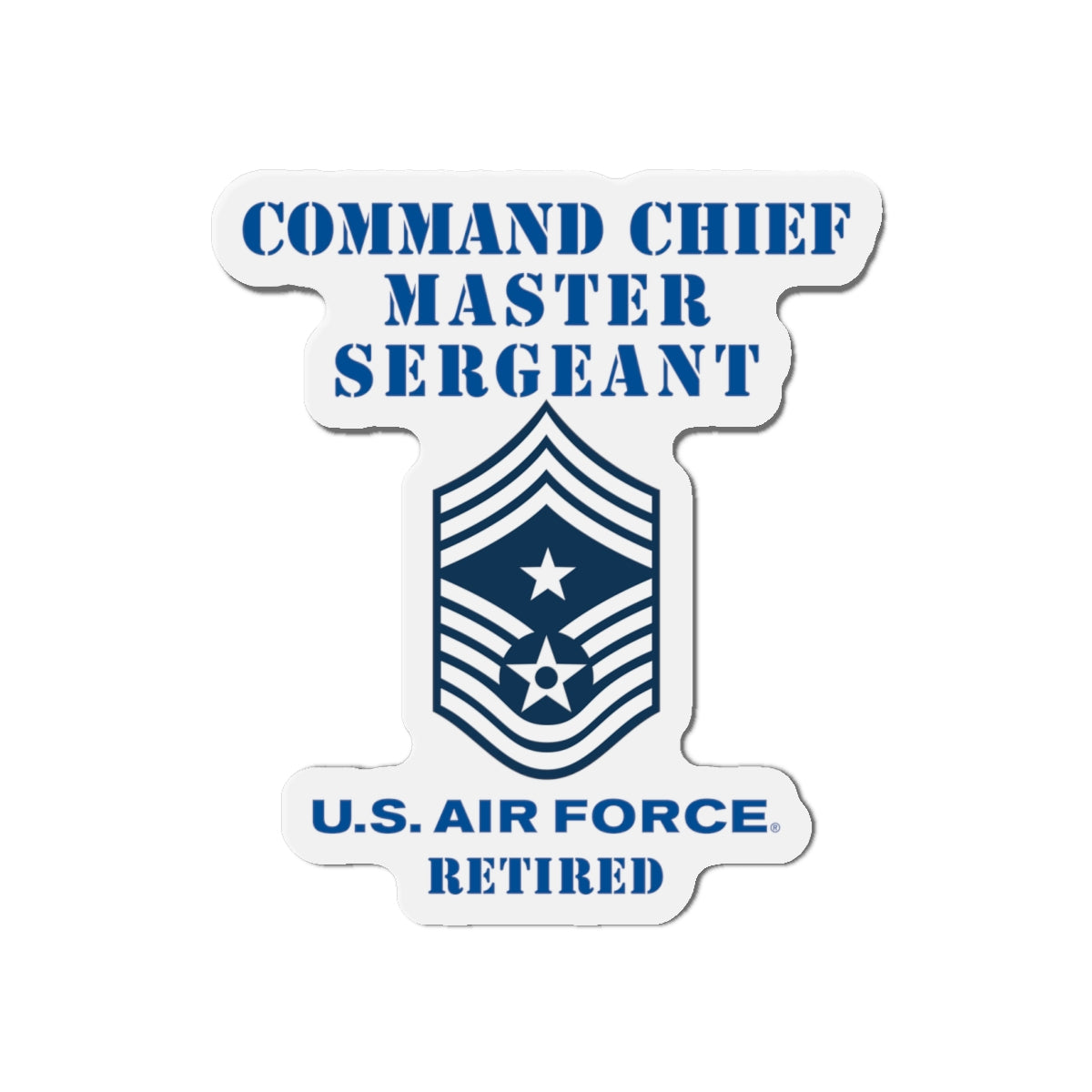 Die-Cut Magnet - USAF - Command Chief Master Sergeant (E9c) - 2020 - Retired