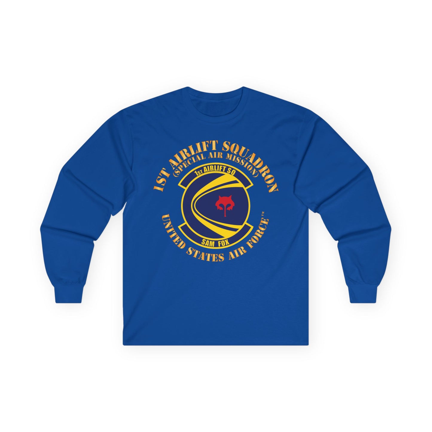 Unisex Ultra Cotton Long Sleeve Tee - USAF - 1st Airlift Squadron X 300