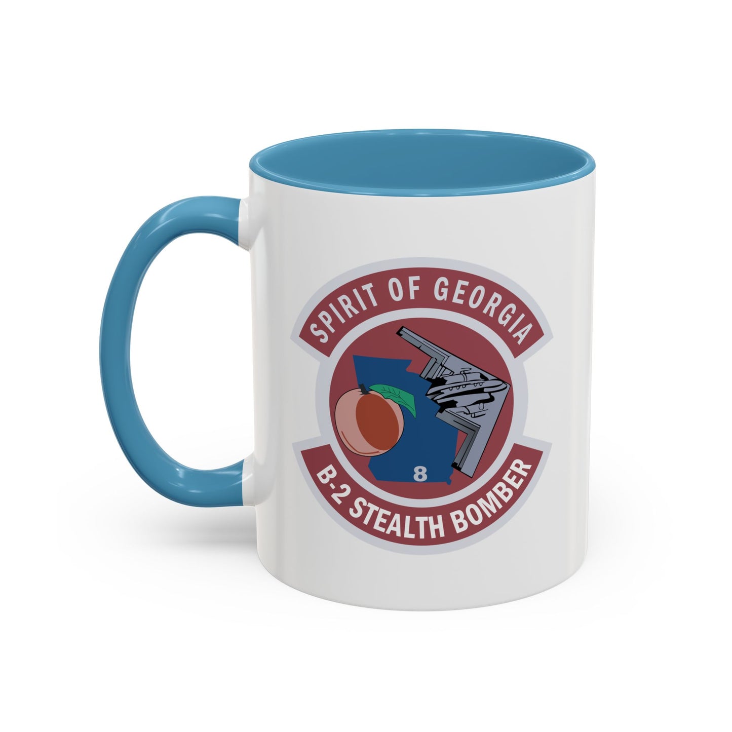 Accent Coffee Mug (11oz & 15oz) - USAF - B2 - Spirit of Georgia - Stealth Bomber wo txt X 300