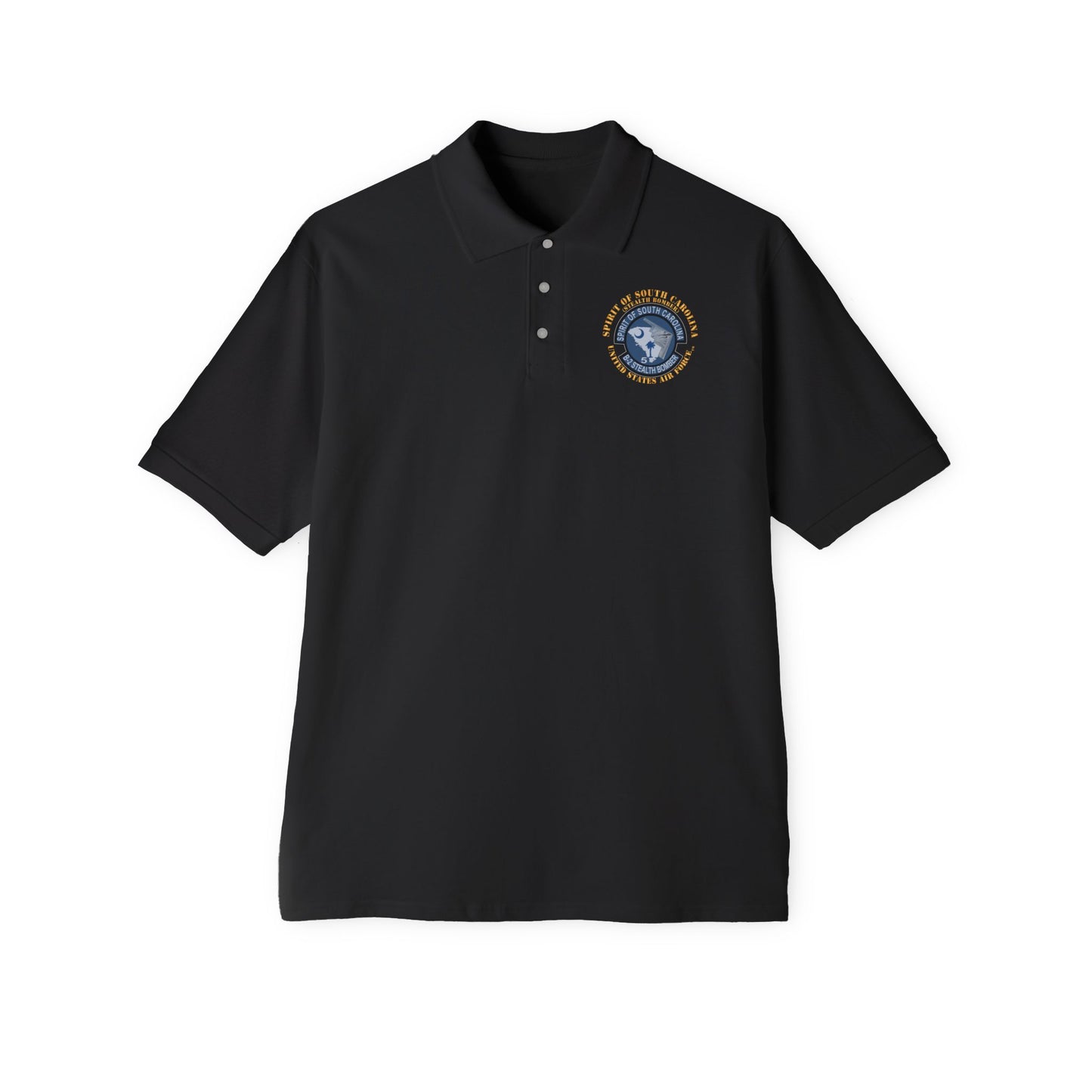 Men's Piqué Polo - USAF - B2 - Spirit of South Carolina Stealth Bomber X 300