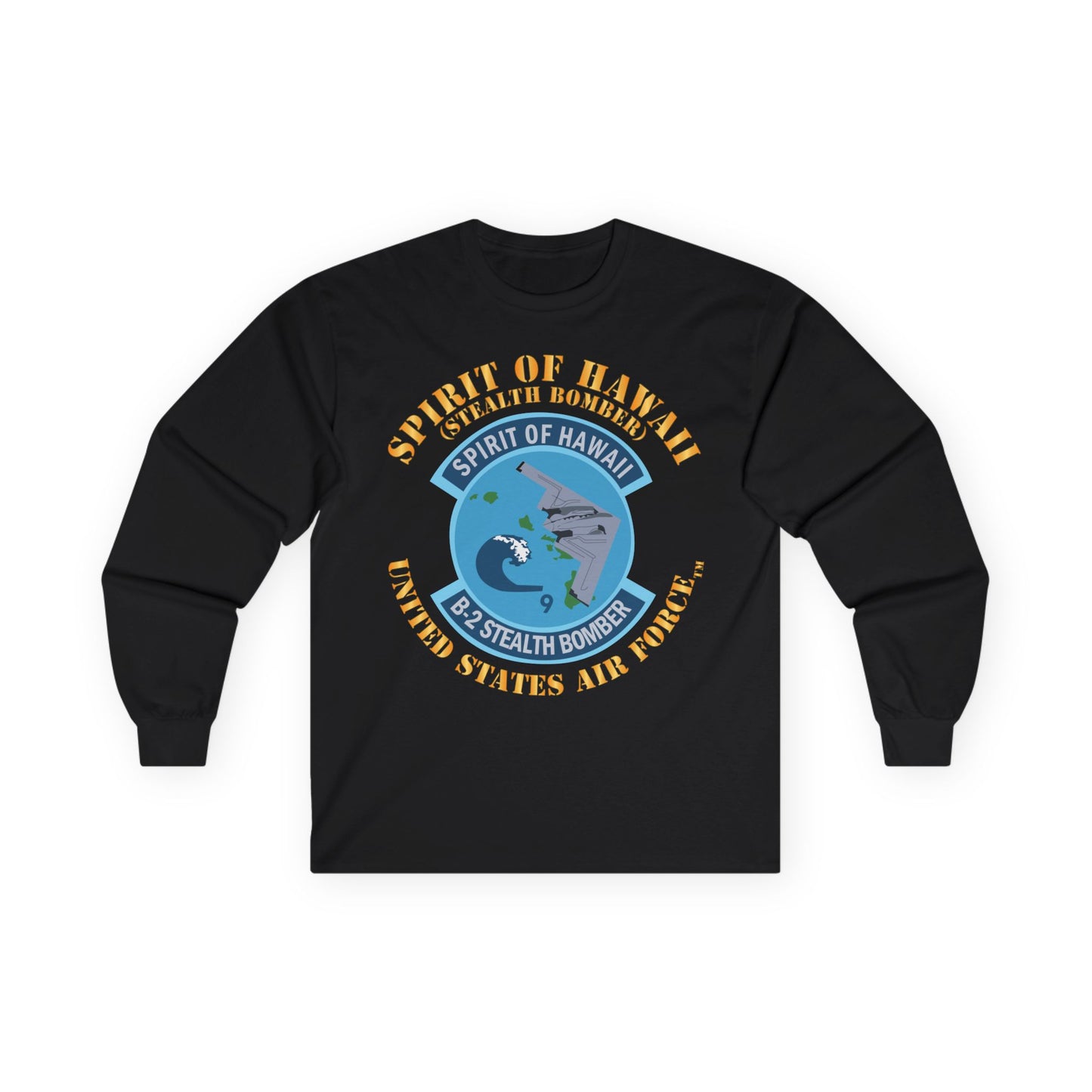 Unisex Ultra Cotton Long Sleeve Tee - USAF - B2 - Spirit of Hawaii - Stealth Bomber X 300