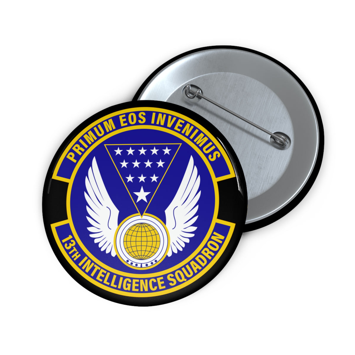 Custom Pin Button - USAF - 13th Intelligence Squadron wo txt
