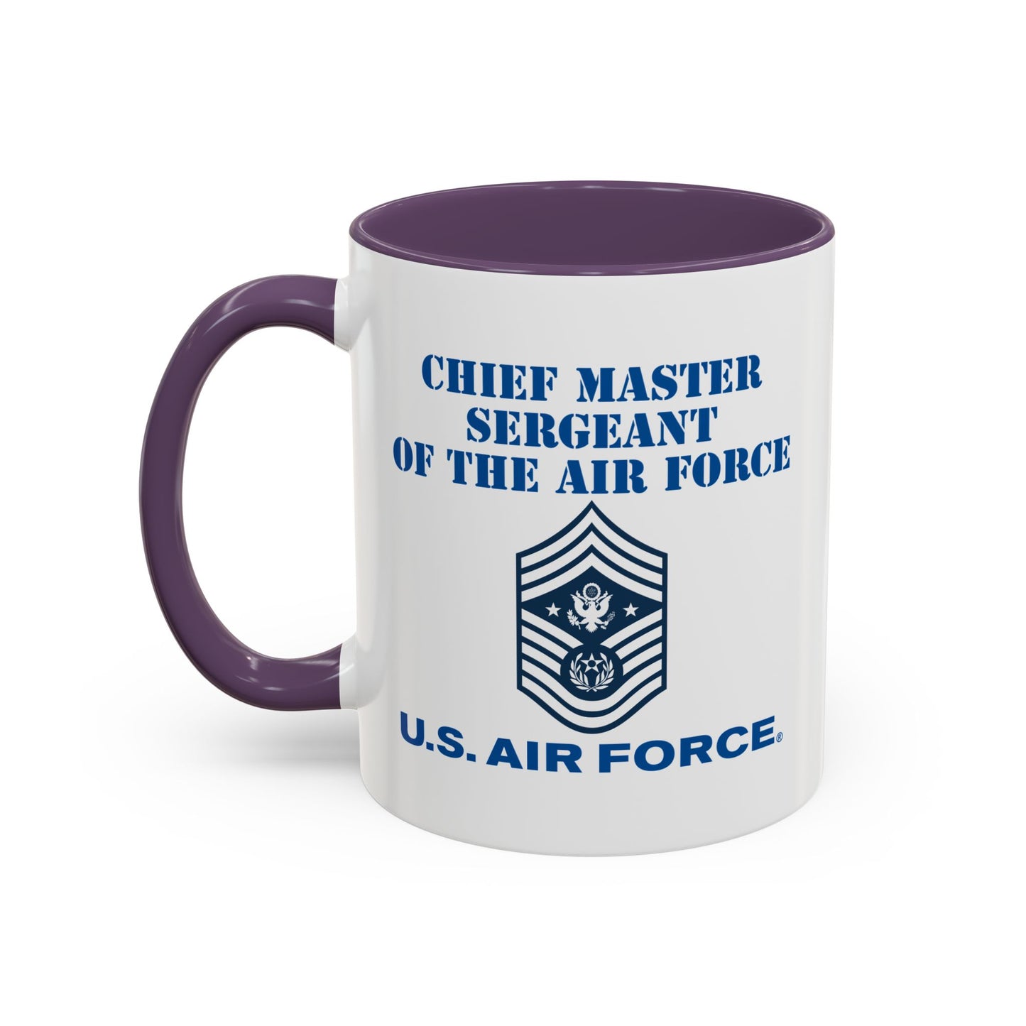 Accent Coffee Mug (11oz & 15oz) - USAF - Chief Master Sergeant of the Air Force (E9d) - US Air Force w Text X 300